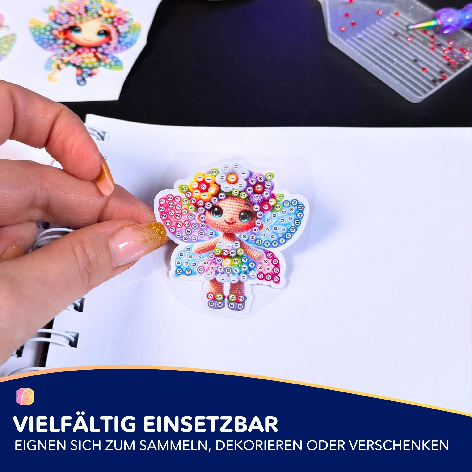 Diamond Painting Sticker - Blumenfeen - Image 4