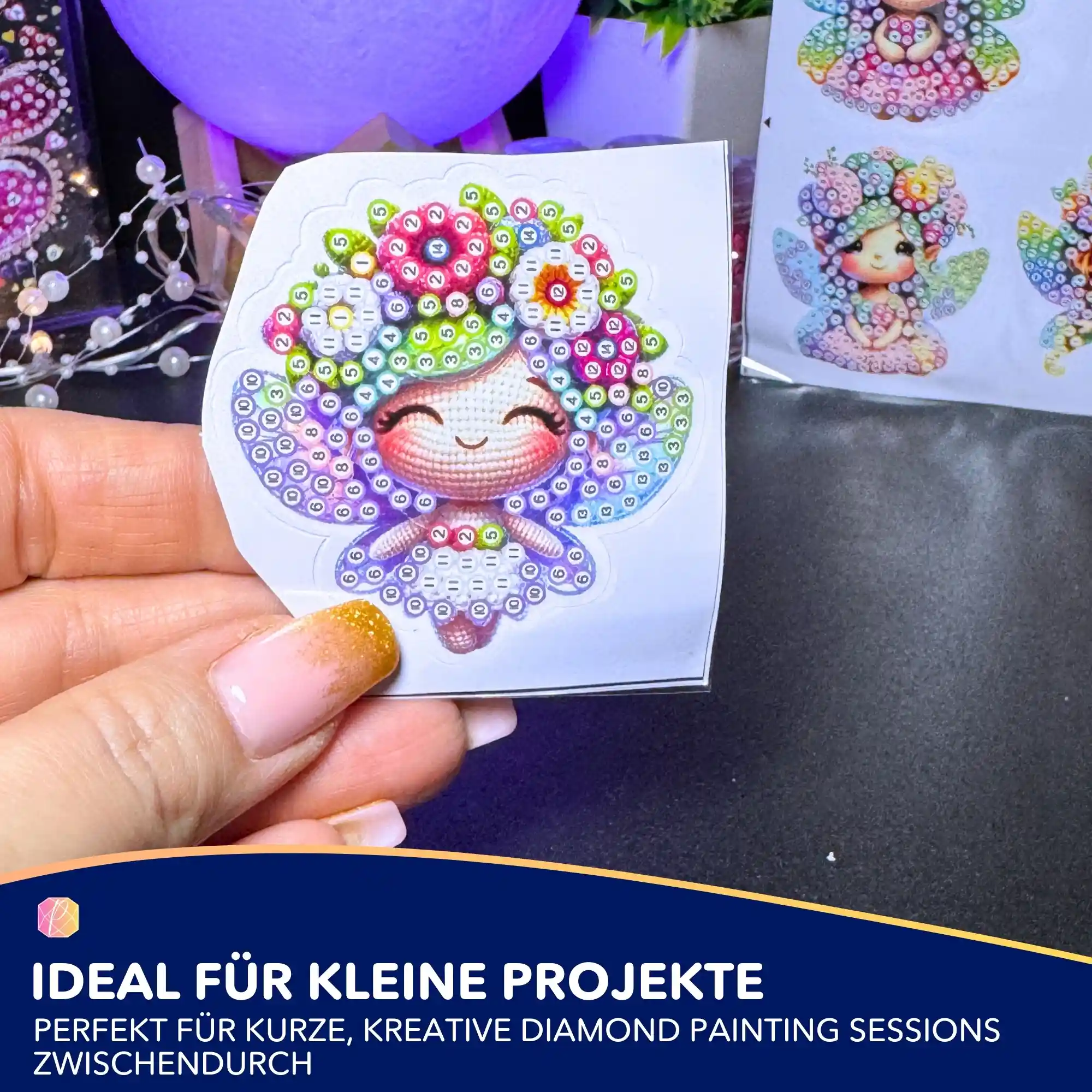 Diamond Painting Sticker - Blumenfeen - Image 6