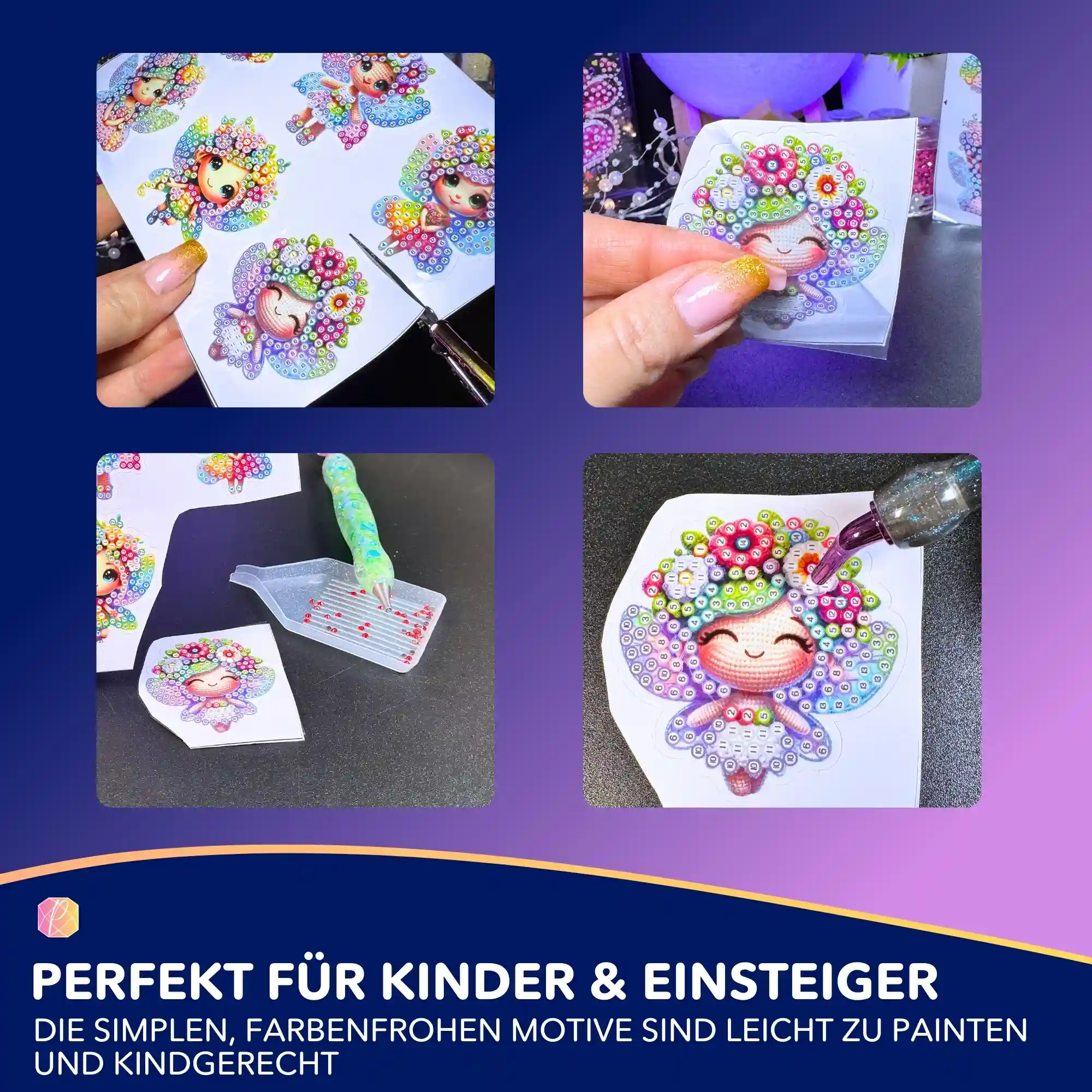 Diamond Painting Sticker - Blumenfeen - Image 7