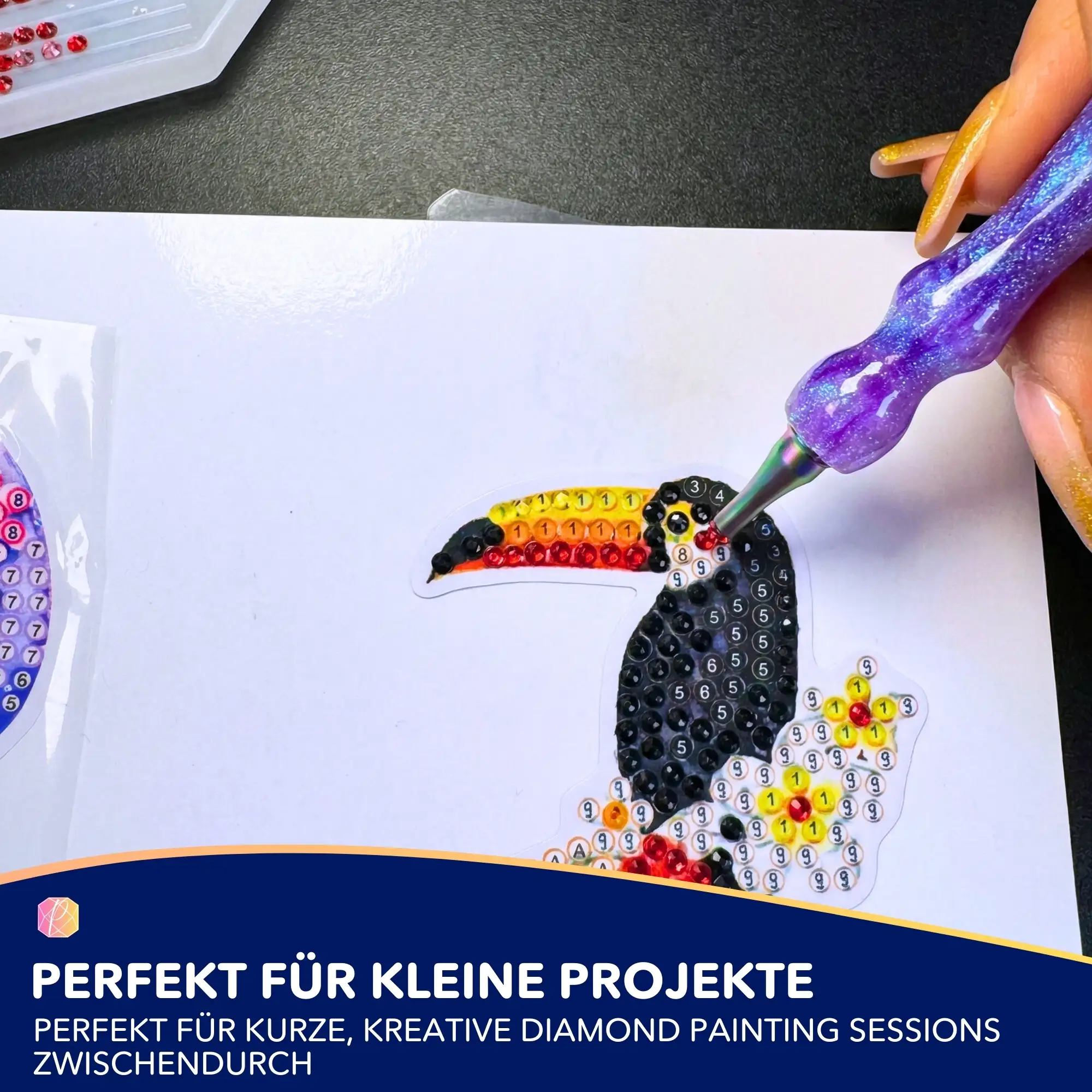 Diamond Painting Sticker - Bunte Vögel - Image 3