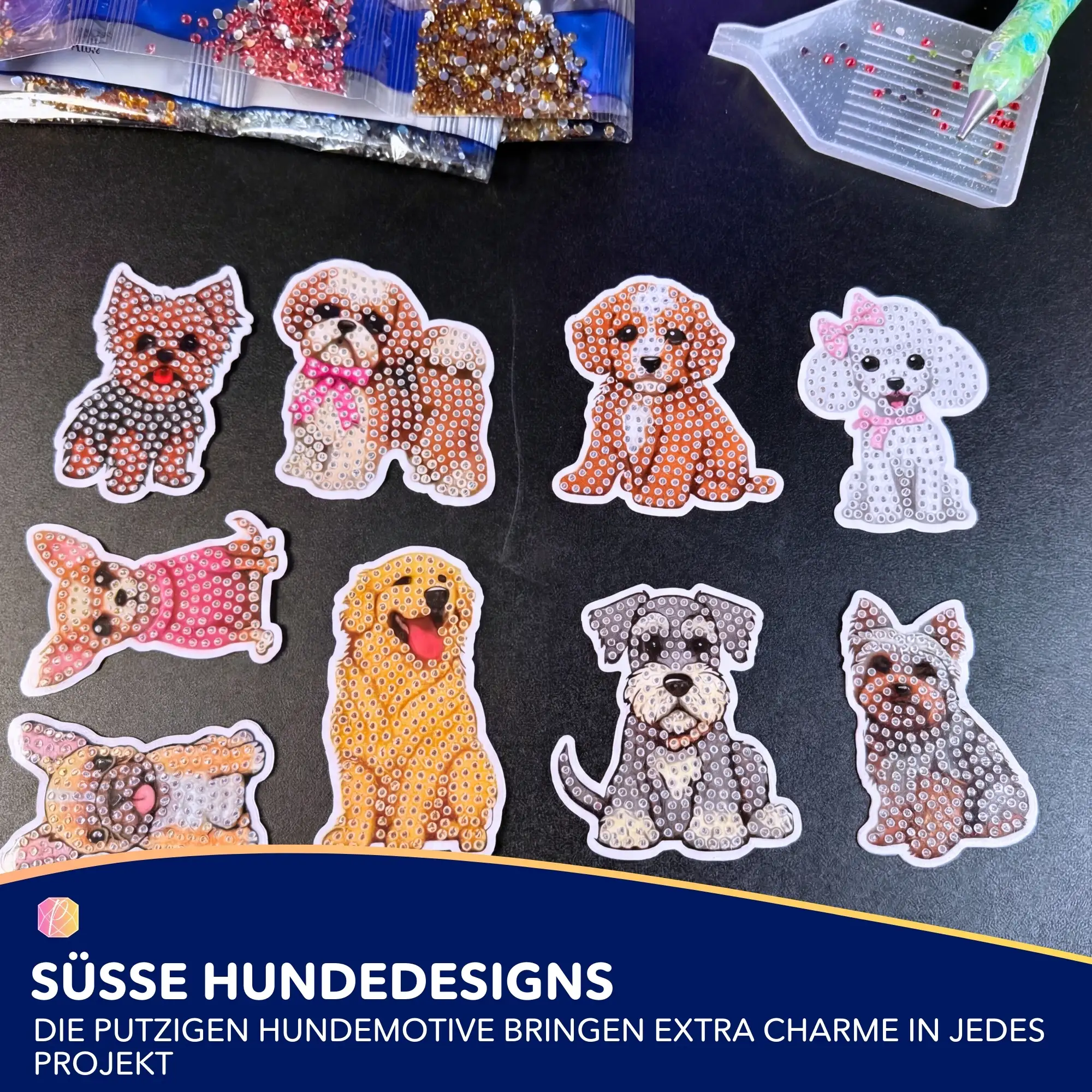 Diamond Painting Sticker - Hunde - Image 2