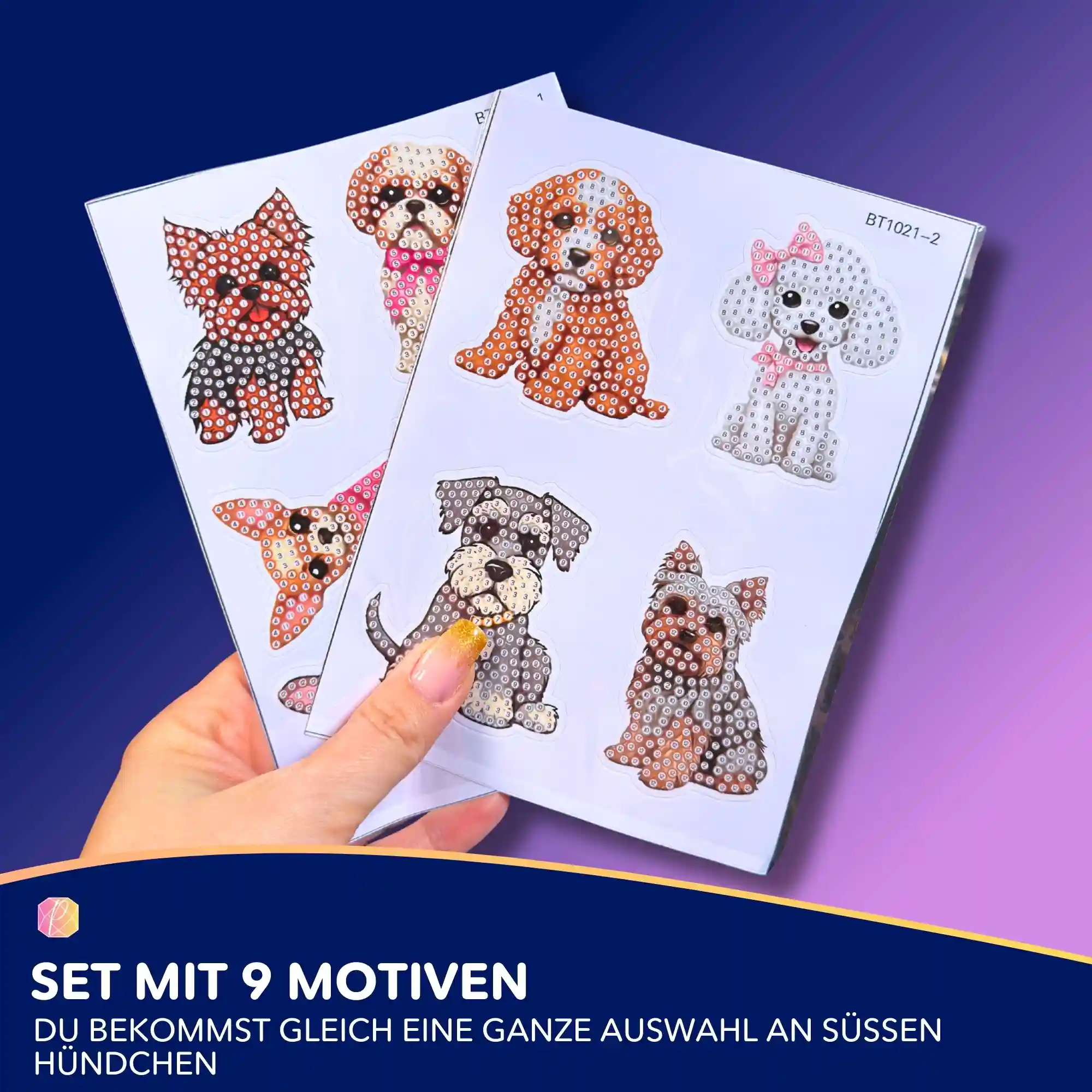 Diamond Painting Sticker - Hunde - Image 3