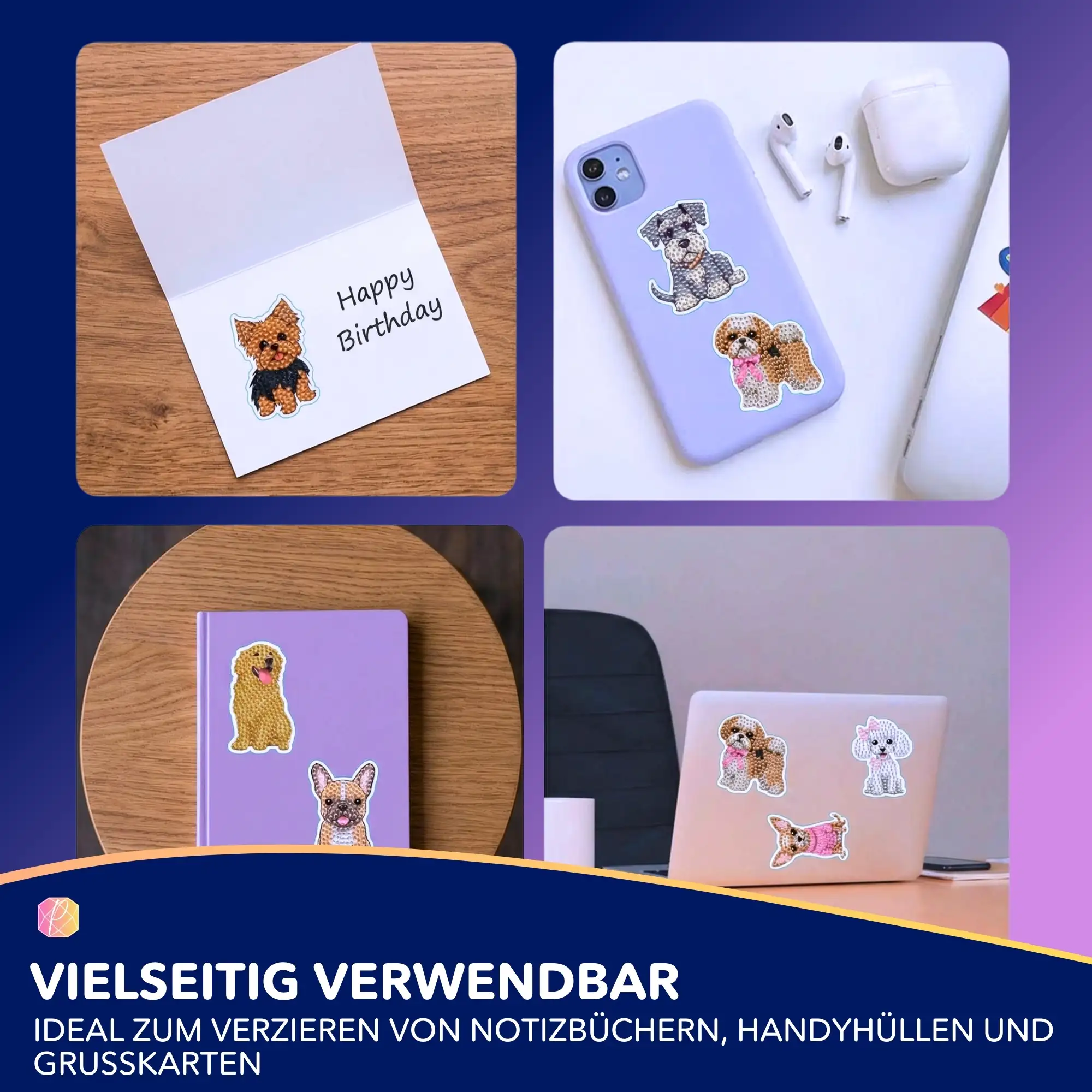 Diamond Painting Sticker - Hunde - Image 4