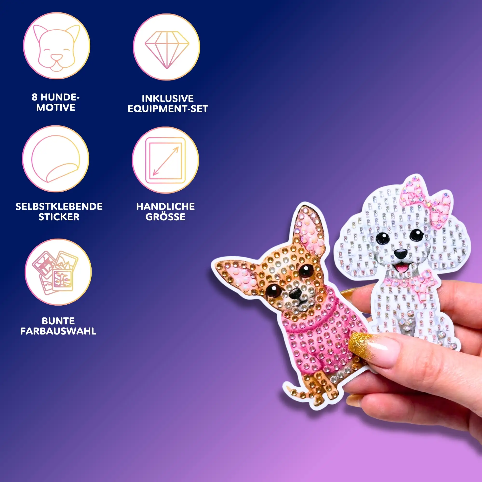 Diamond Painting Sticker - Hunde - Image 8