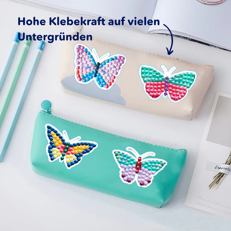 Diamond Painting Sticker Set XL - Bunte Schmetterlinge - Image 2