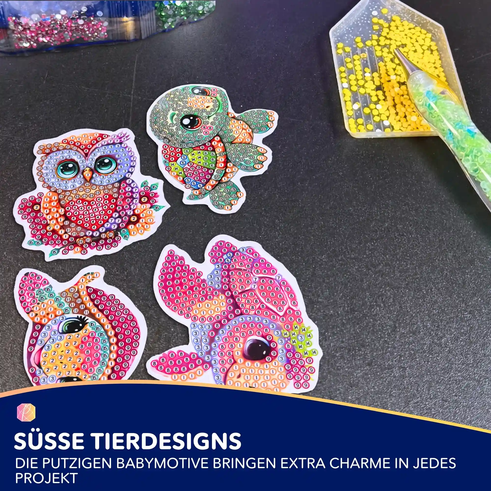 Diamond Painting Sticker - Süße Tierchen - Image 2