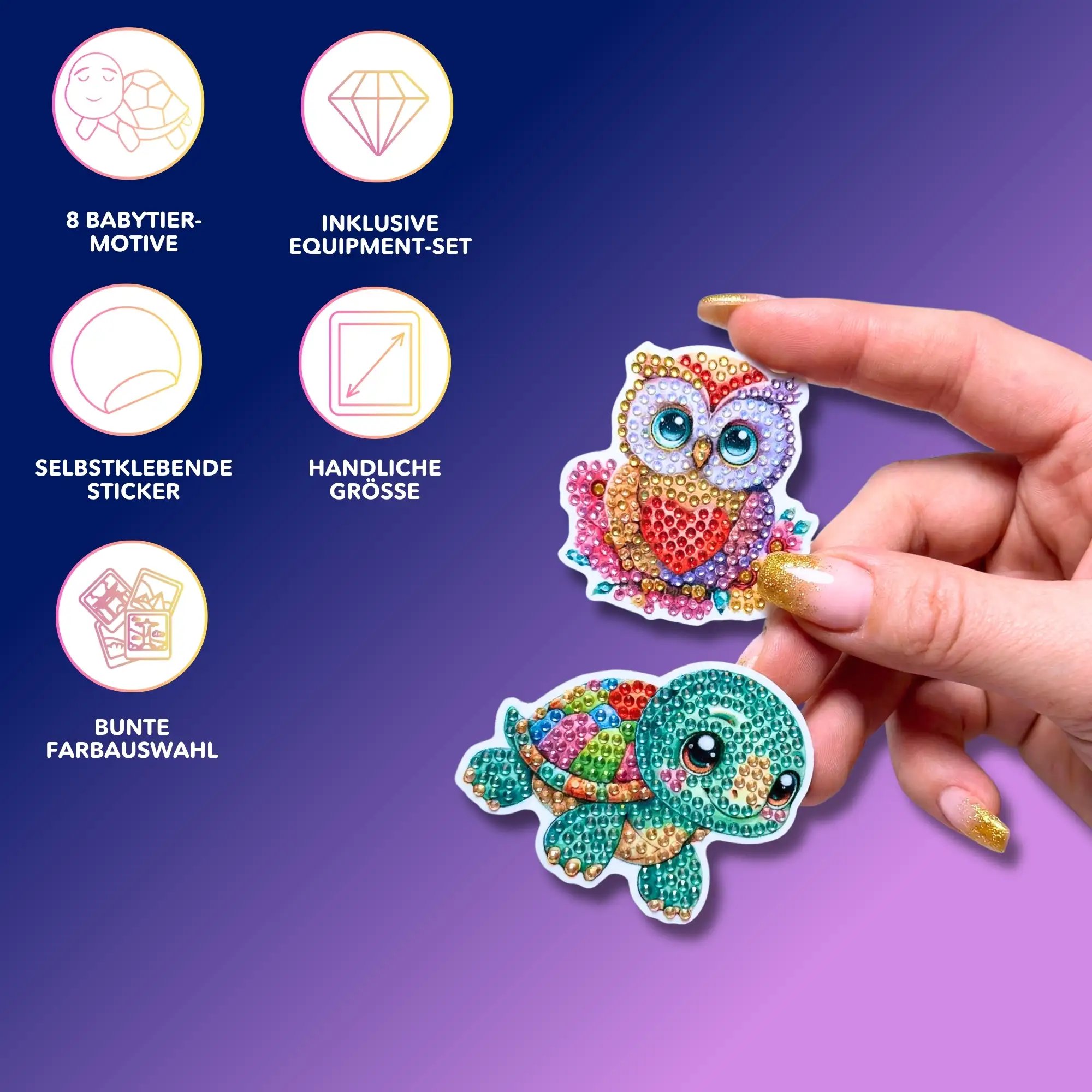 Diamond Painting Sticker - Süße Tierchen - Image 8