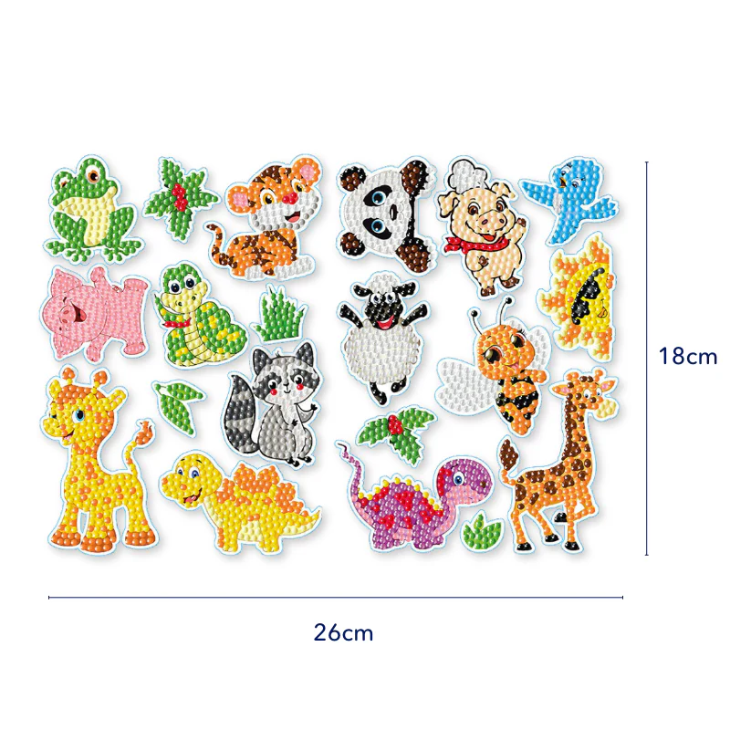 Diamond Painting Sticker Set XL - Tierfreunde - Image 3