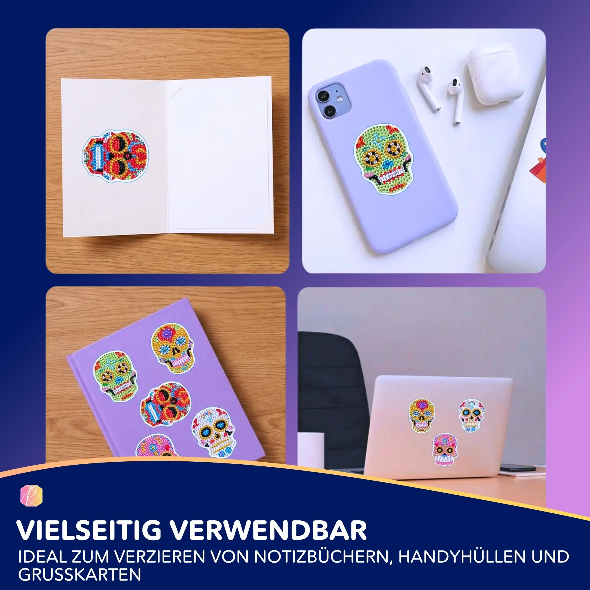 Diamond Painting Sticker - Totenköpfe - Image 3