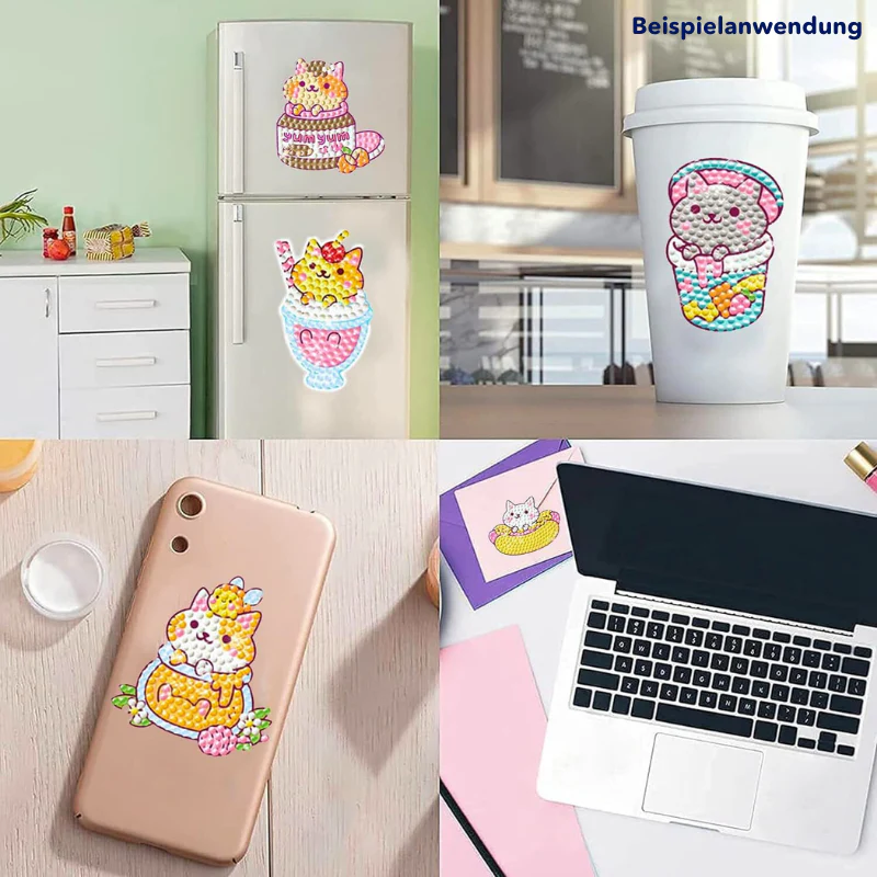 Diamond Painting Sticker - Yum Yum Cat - Image 7