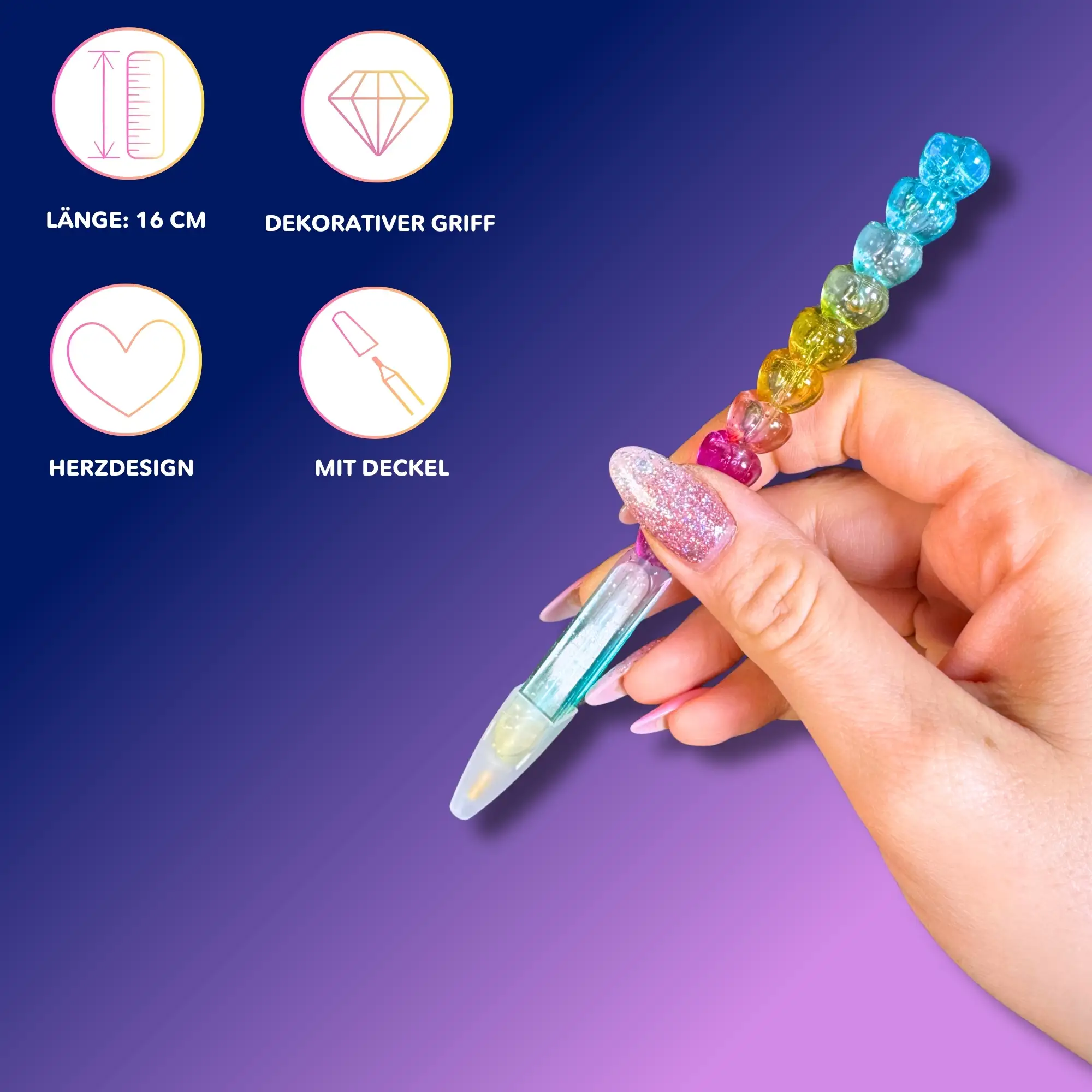 Diamond Painting Stift Bunte Herzen - Muttertag - Image 6