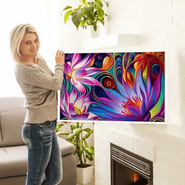 Diamond Painting Strass Special - XL Abstrakte Blumen - Image 4