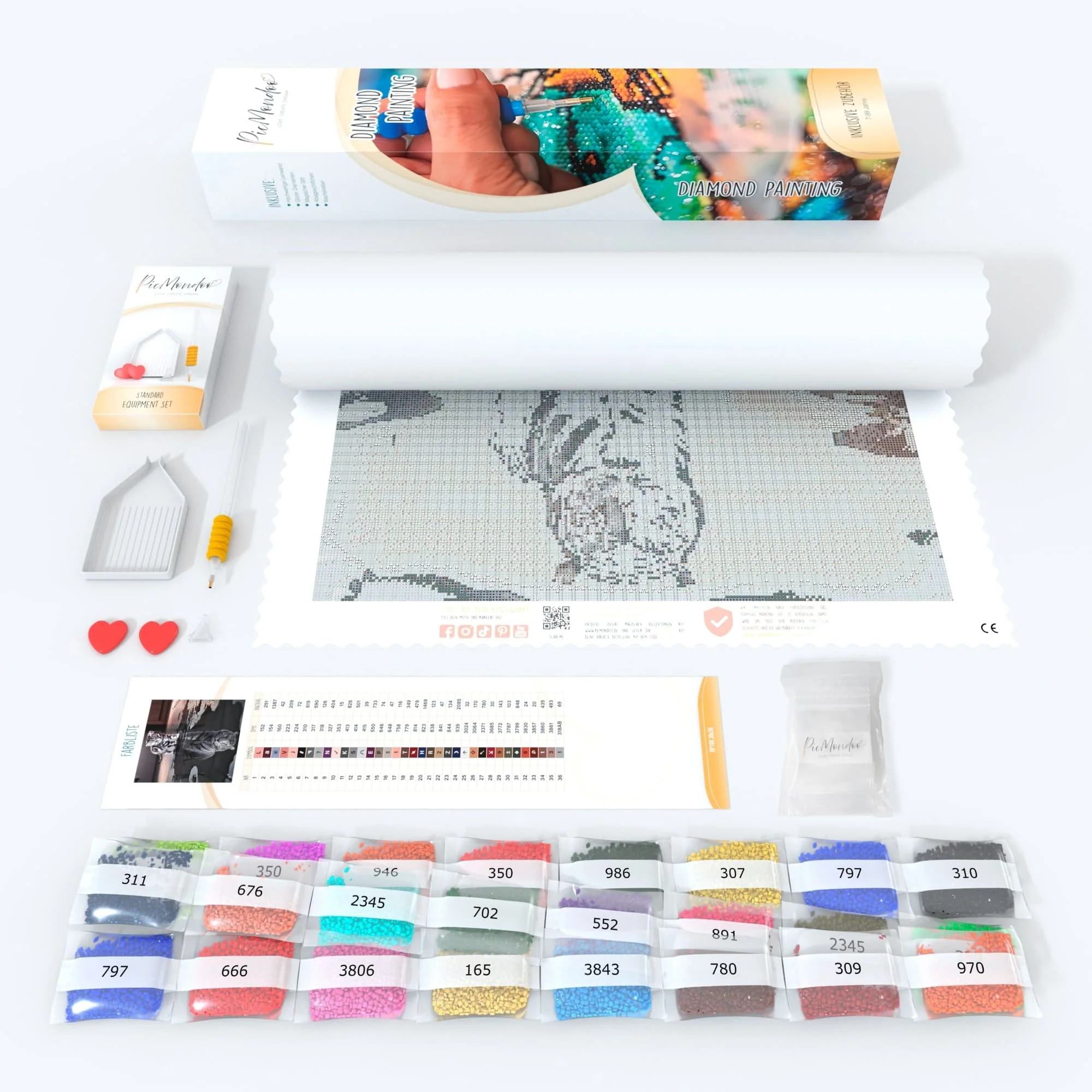 Diamond Painting Strass Special - XL Weiße Blüten - Image 7