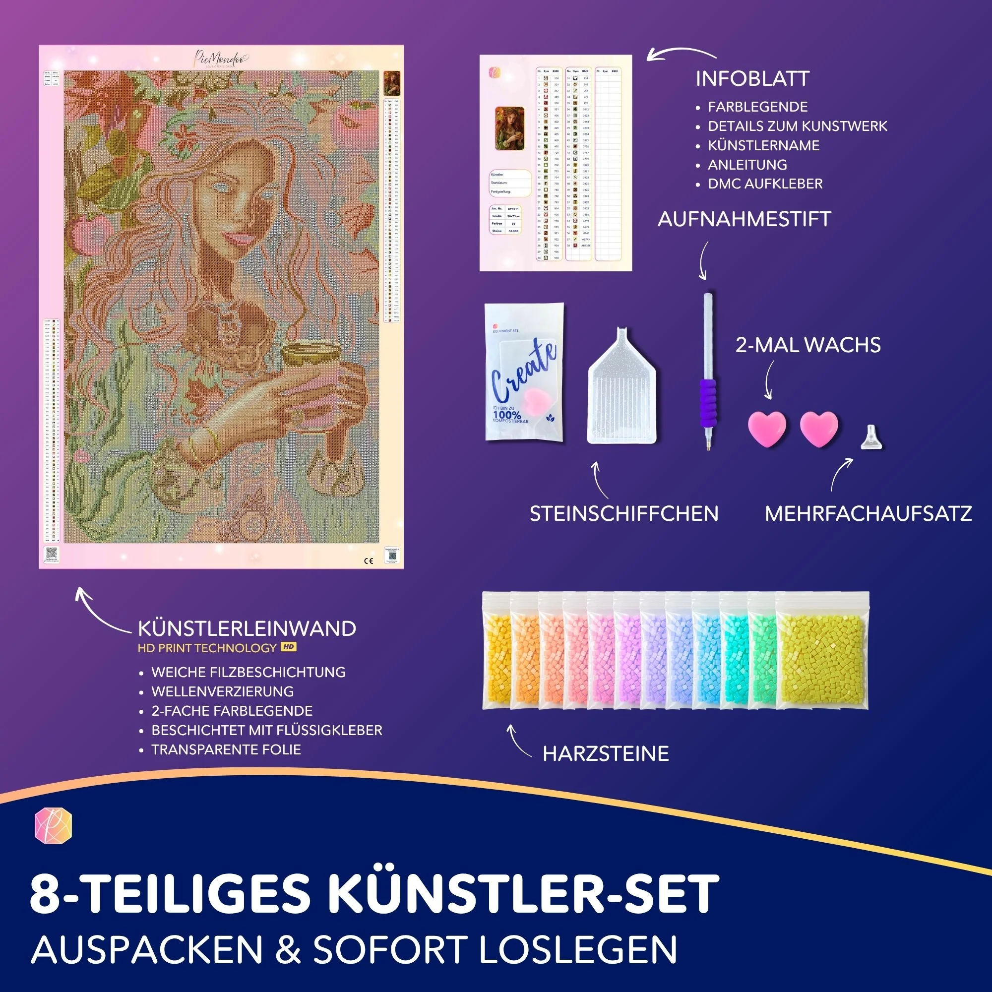 Diamond Painting Susen Pfifferling Special - Apfelmädchen Ruby - Image 3
