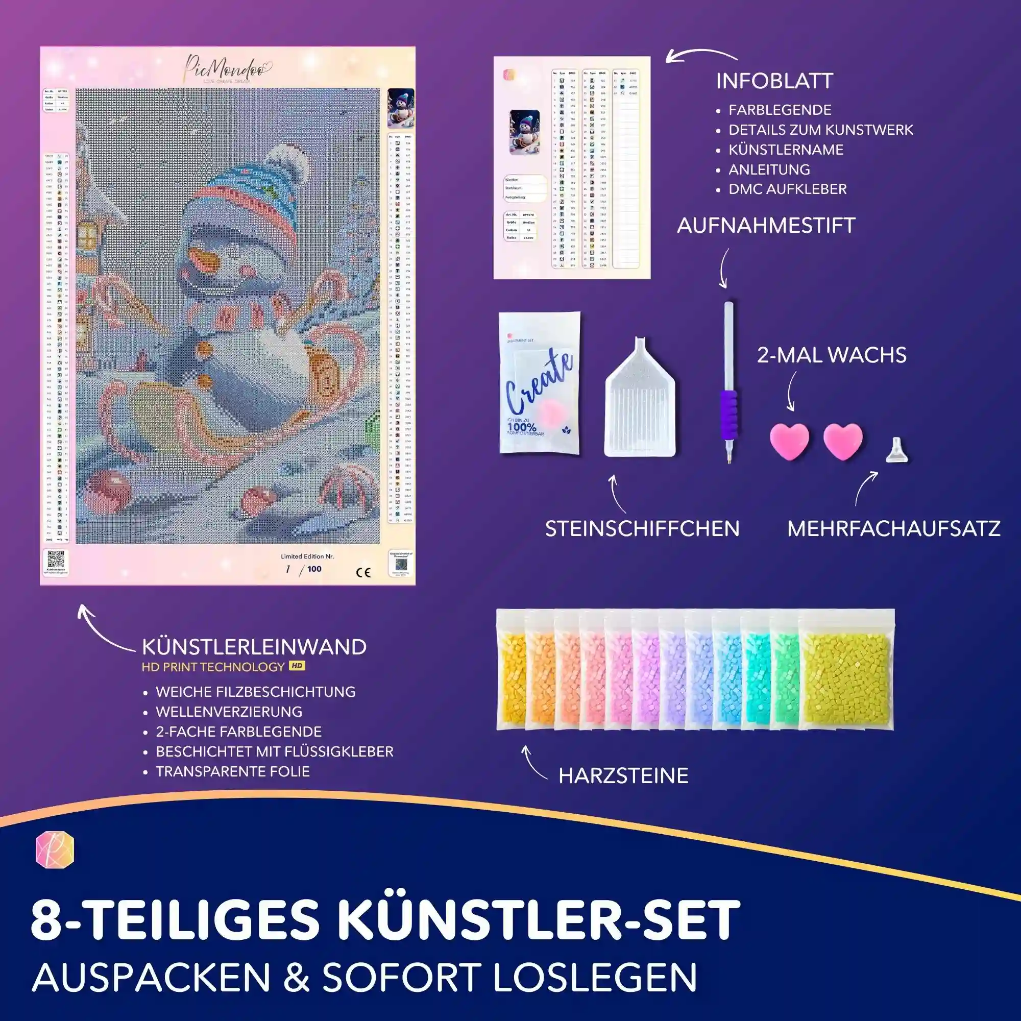 Diamond Painting - Sweet Schlittenfahrt "Limited Edition" - Image 3