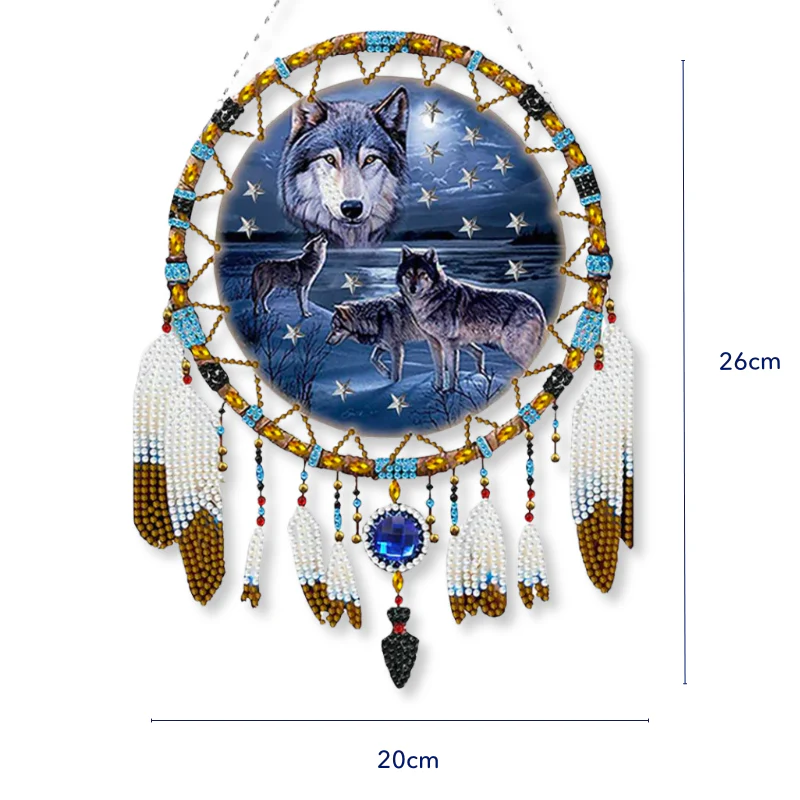 Diamond Painting Traumfänger XL - "Wolf of Dreams" - Image 6
