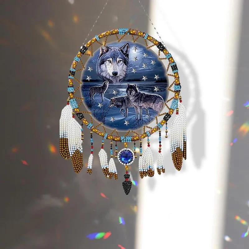 Diamond Painting Traumfänger XL - "Wolf of Dreams" - Image 7