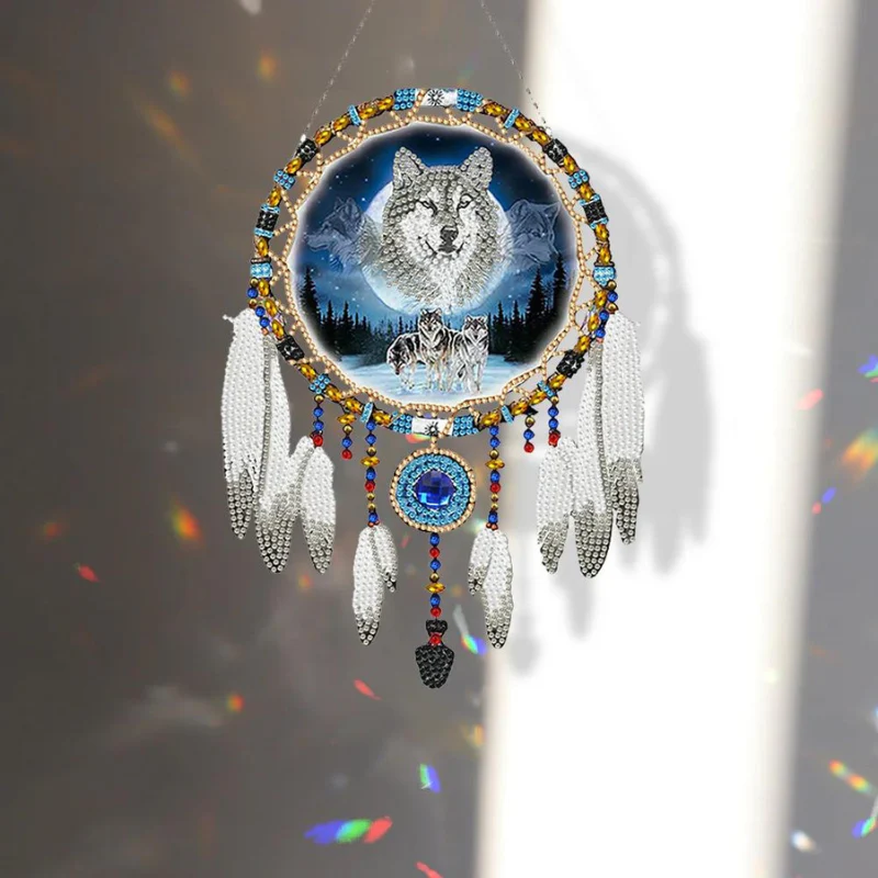 Diamond Painting Traumfänger XL - "Wolf of Dreams" - Image 8