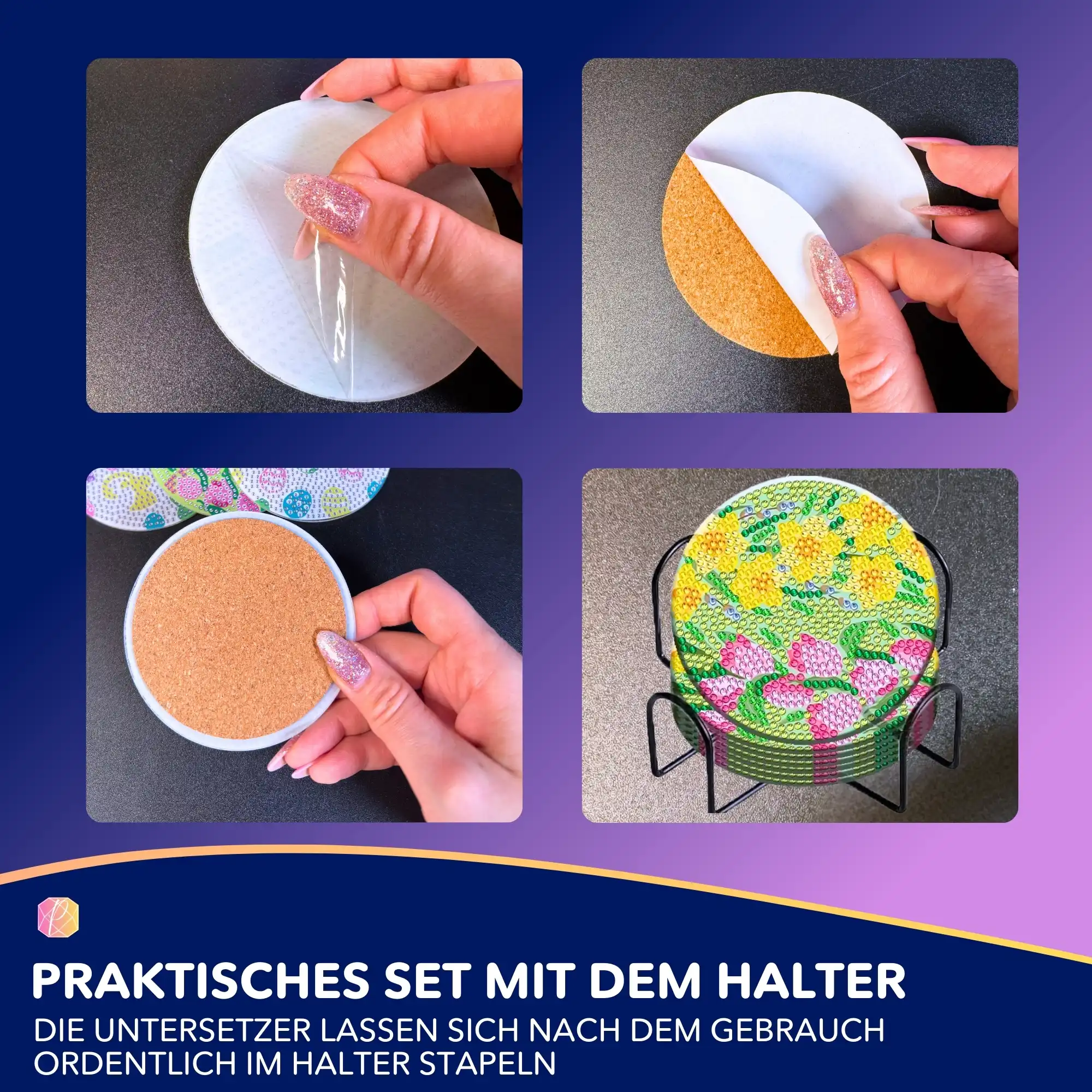 Diamond Painting - Untersetzer Ostern - Image 3