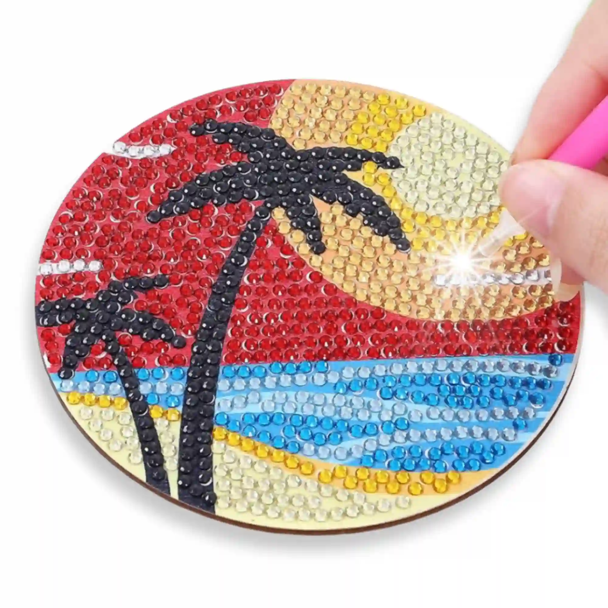 Diamond Painting - Untersetzer "Sunset-Love" - Image 5