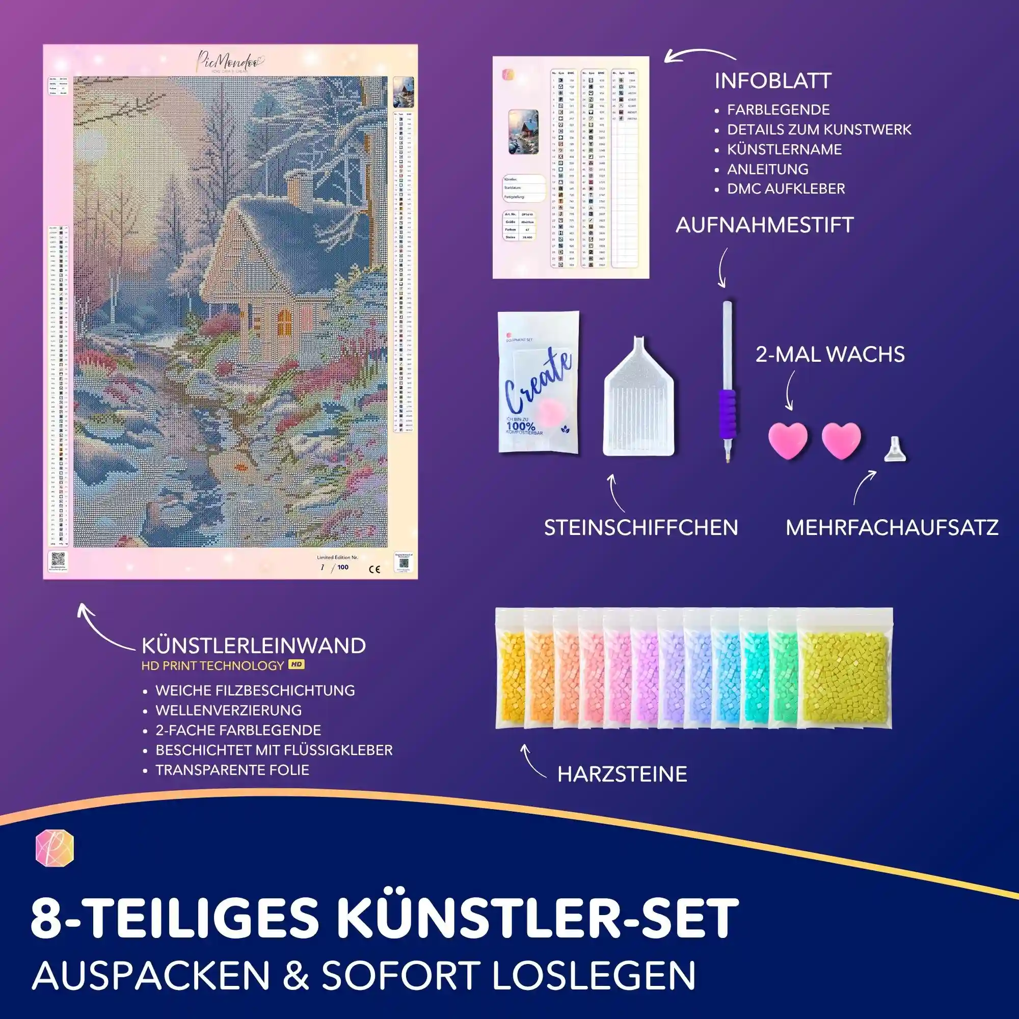 Diamond Painting - Wintermorgen "Limited Edition" - Image 3