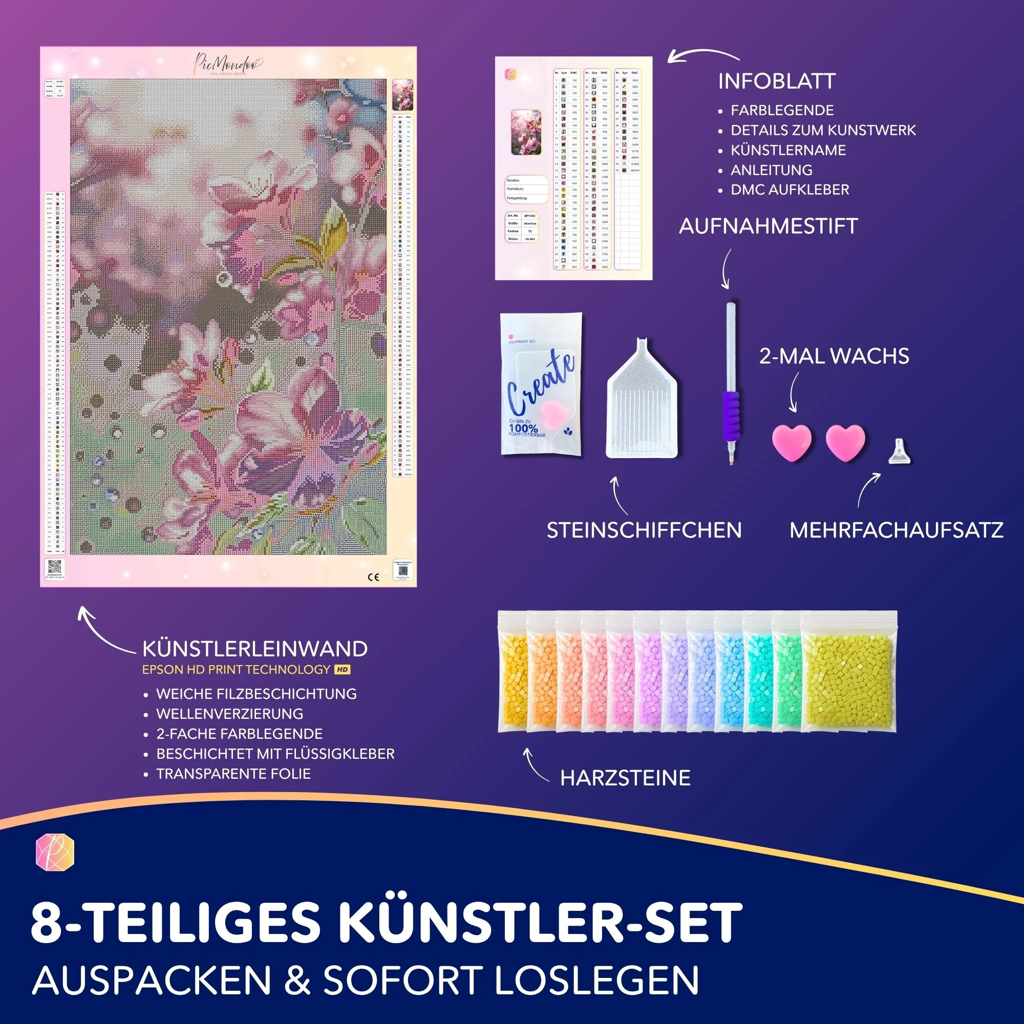 Diamond Painting - Zarte Kirschblüten - Image 4