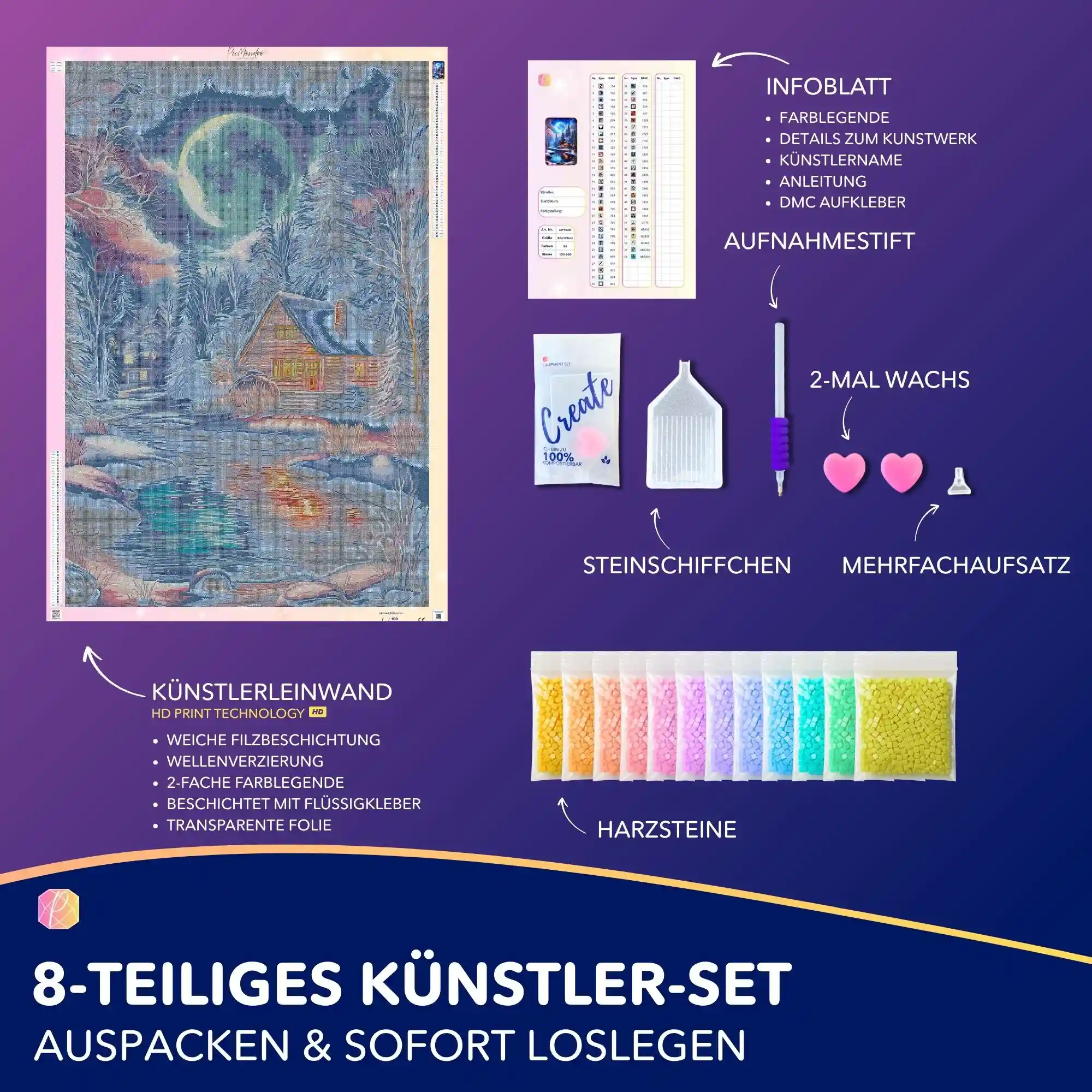 Diamond Painting - Zuflucht im Silberlicht "Limited Edition" - Image 3