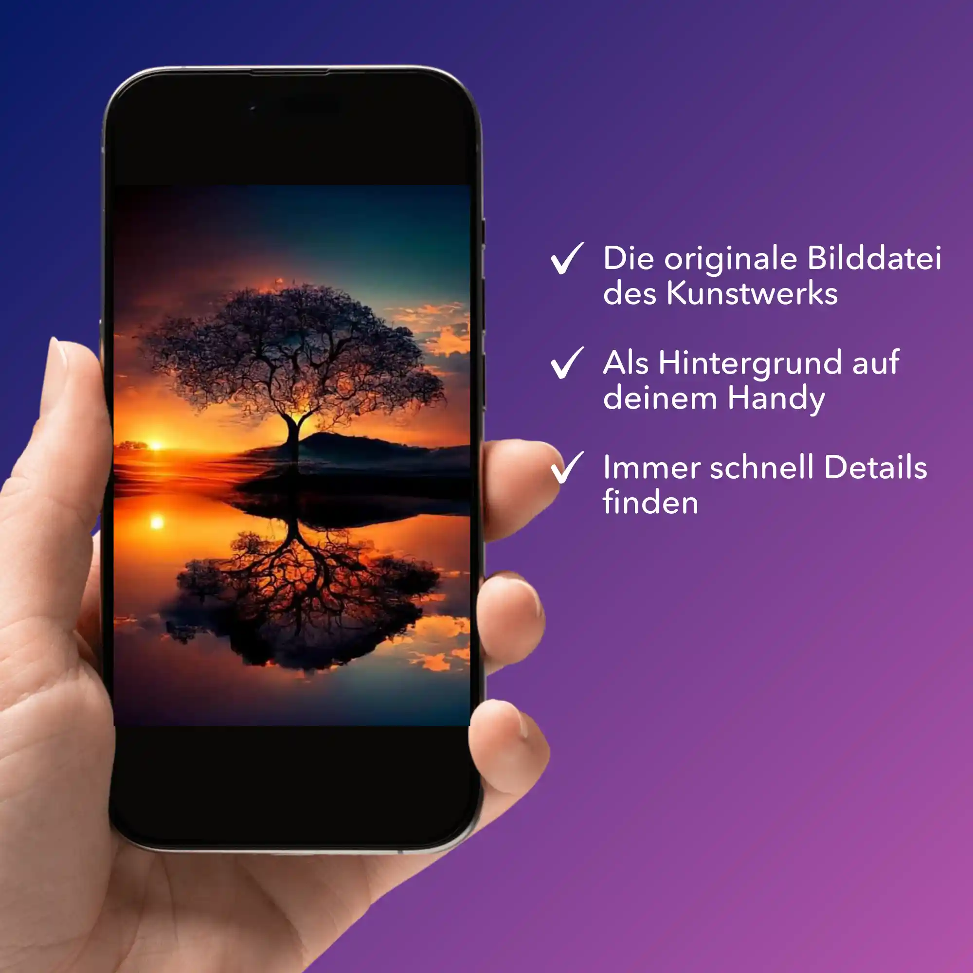Digitale Bildmappe - Baum im Sonnenuntergang - Image 2