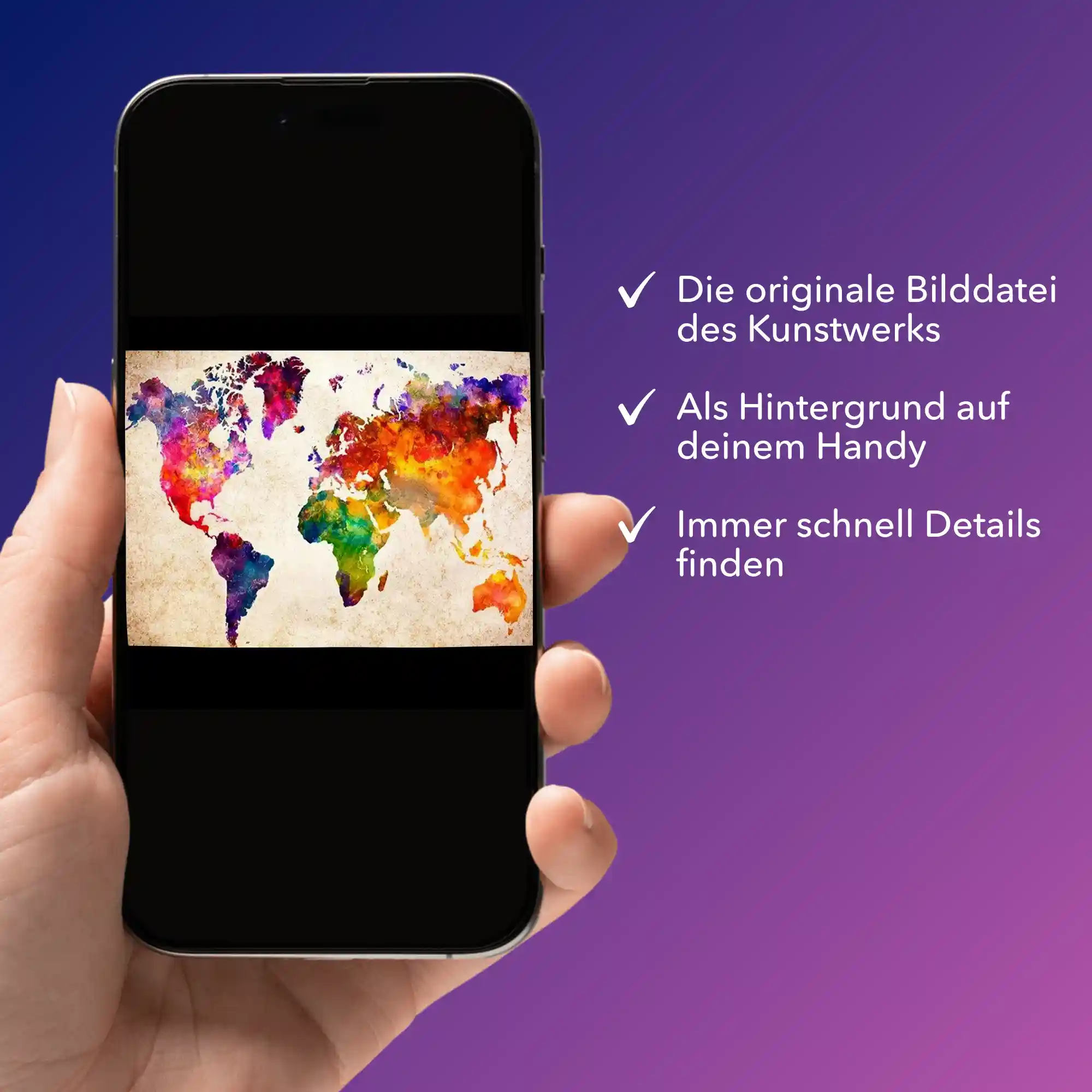 Digitale Bildmappe - Bunte Weltkarte - Image 2