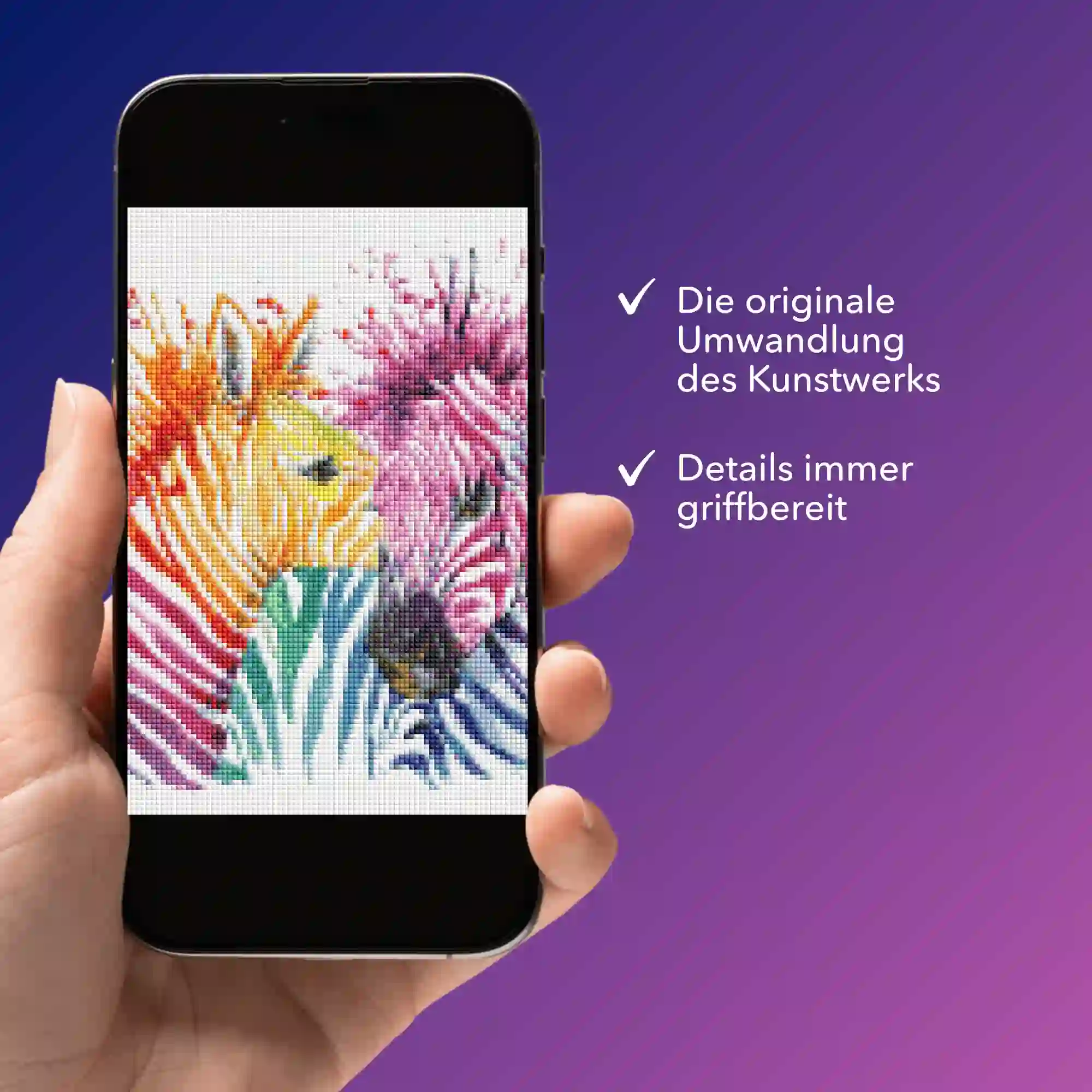 Digitale Bildmappe - Bunte Zebras - Image 3