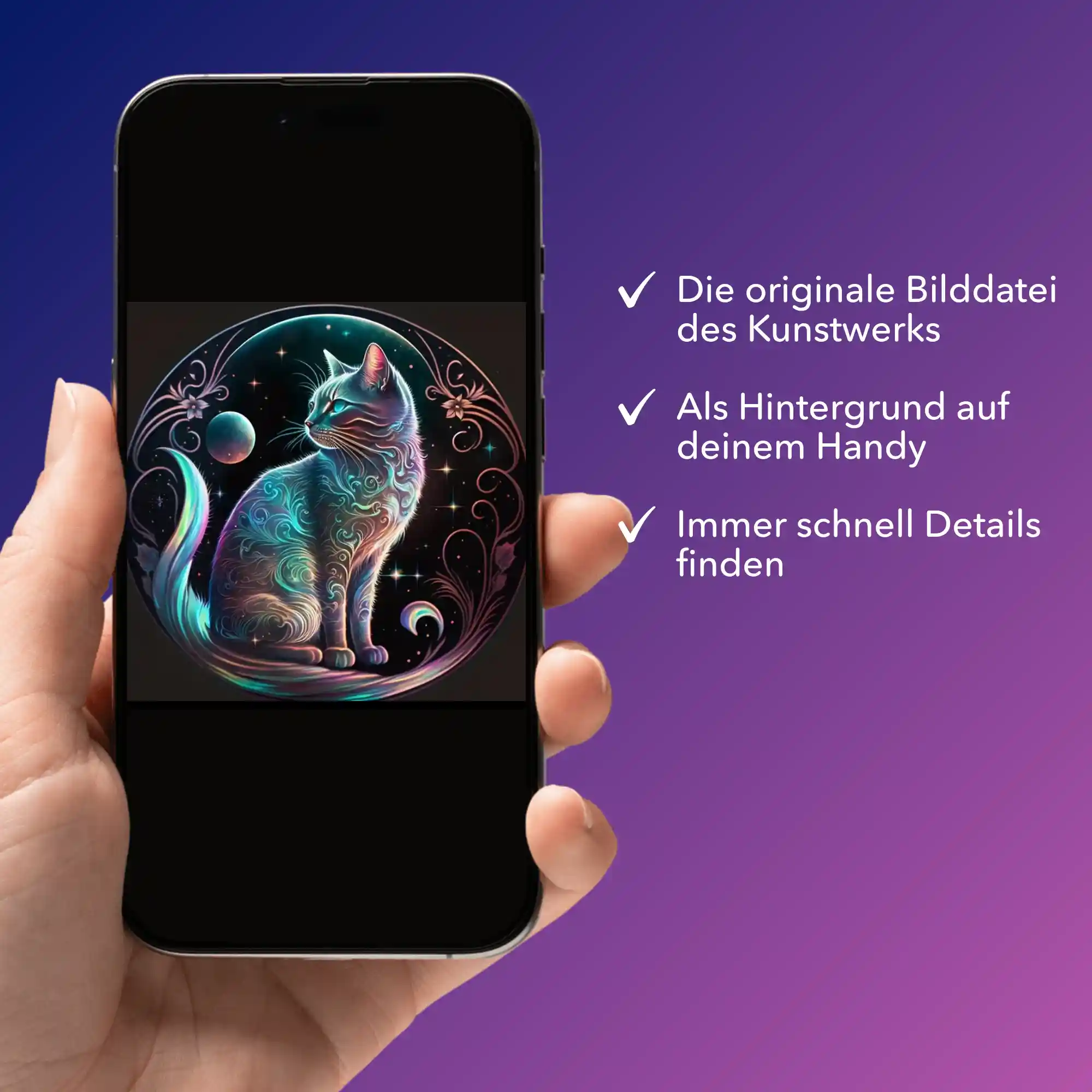 Digitale Bildmappe - Cat on the Moon - Image 2