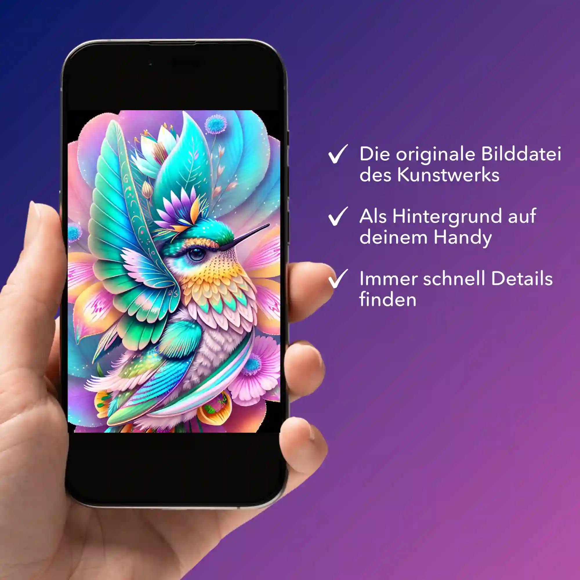 Digitale Bildmappe - Kolibri im Blütenkelch - Image 2