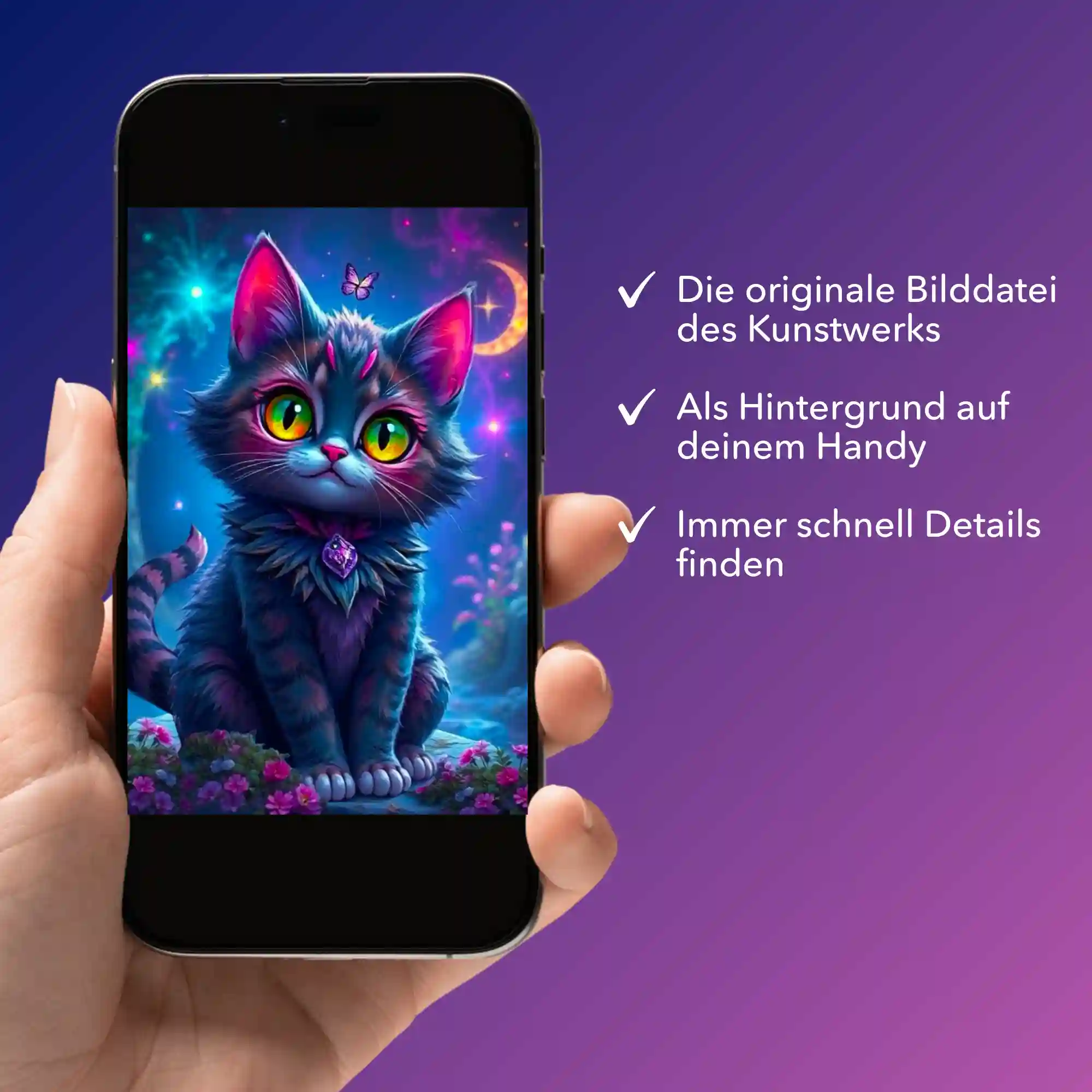 Digitale Bildmappe - Night Cat - Image 2