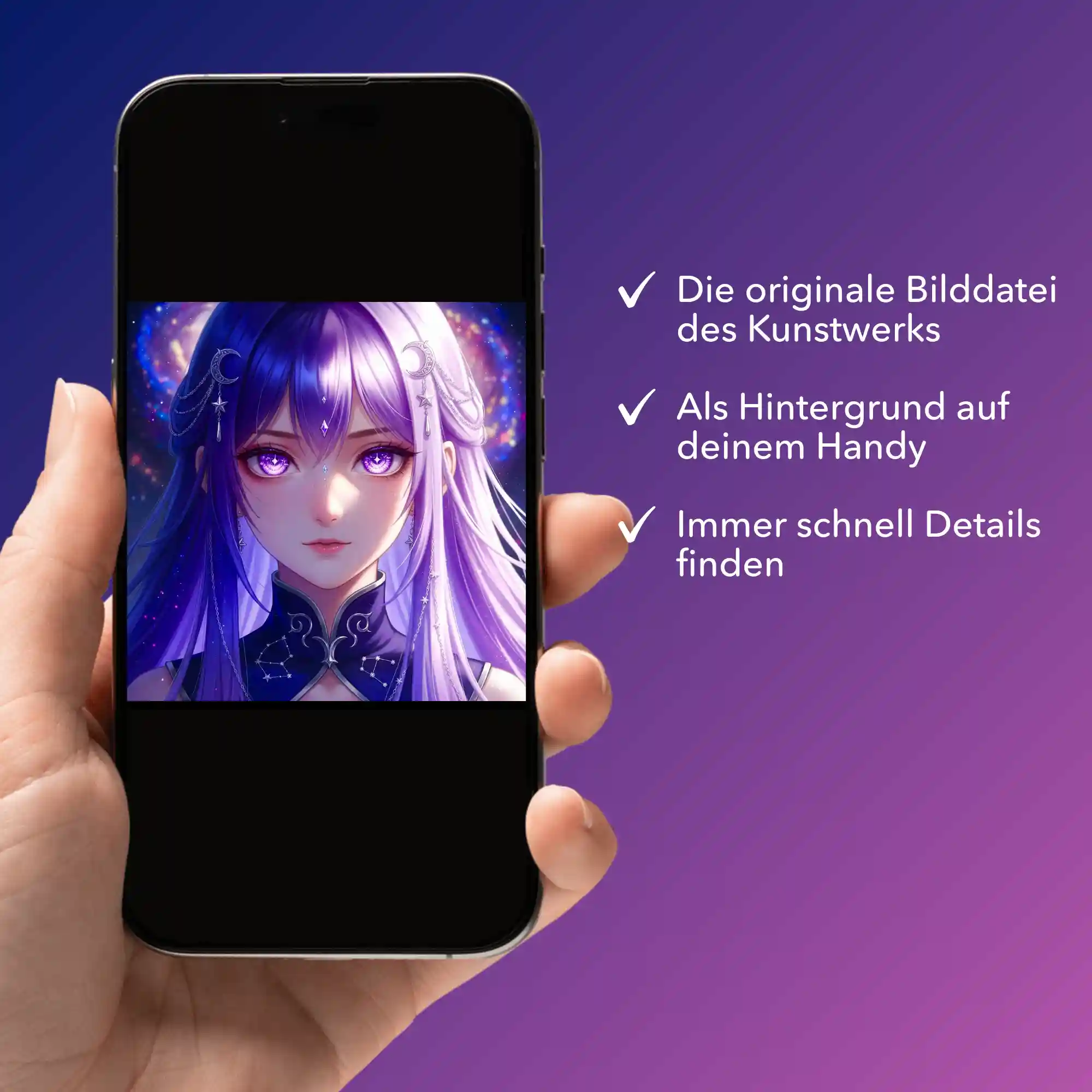 Digitale Bildmappe - Purple Moon Star - Image 2