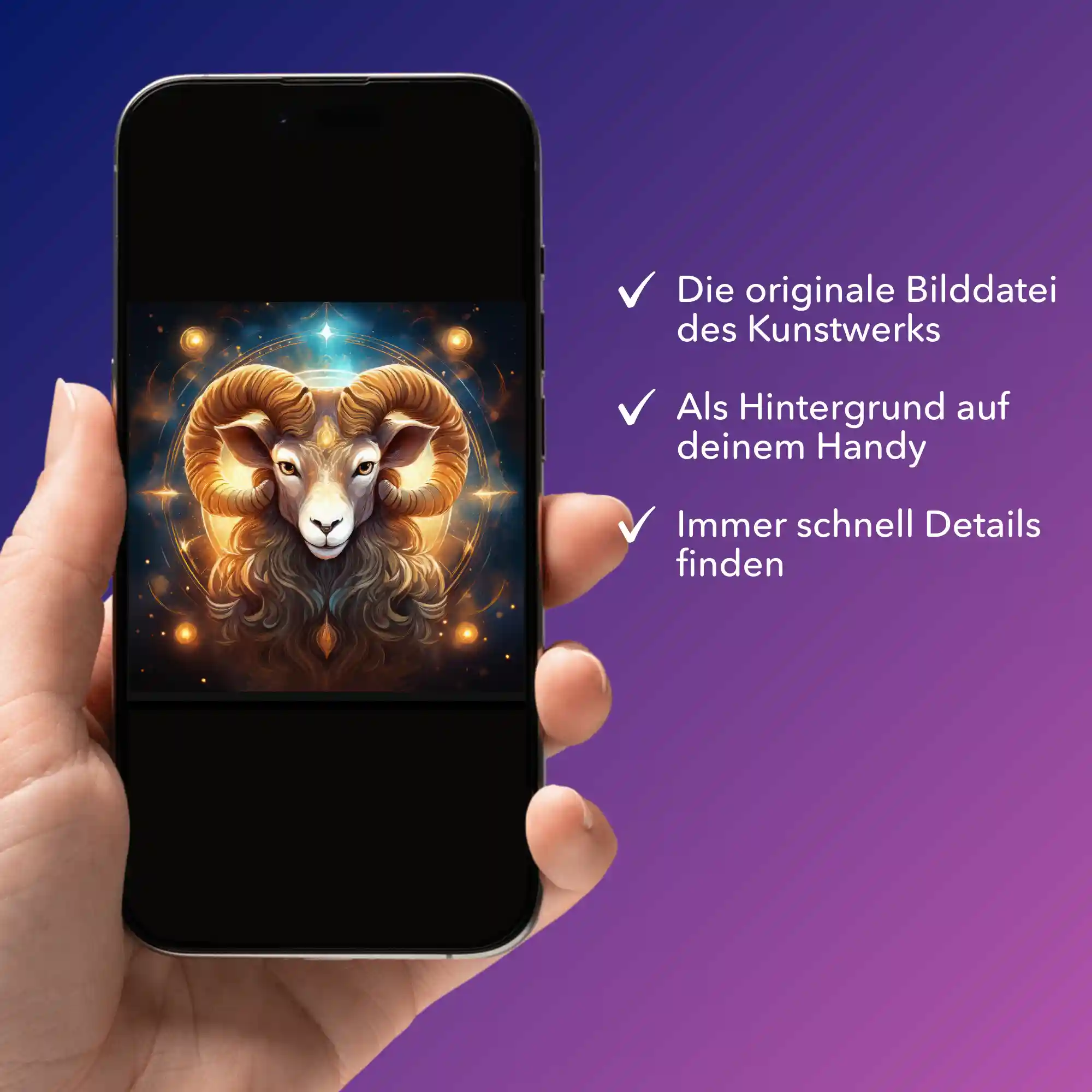 Digitale Bildmappe - Sternzeichen Widder "Limited Edition" - Image 2