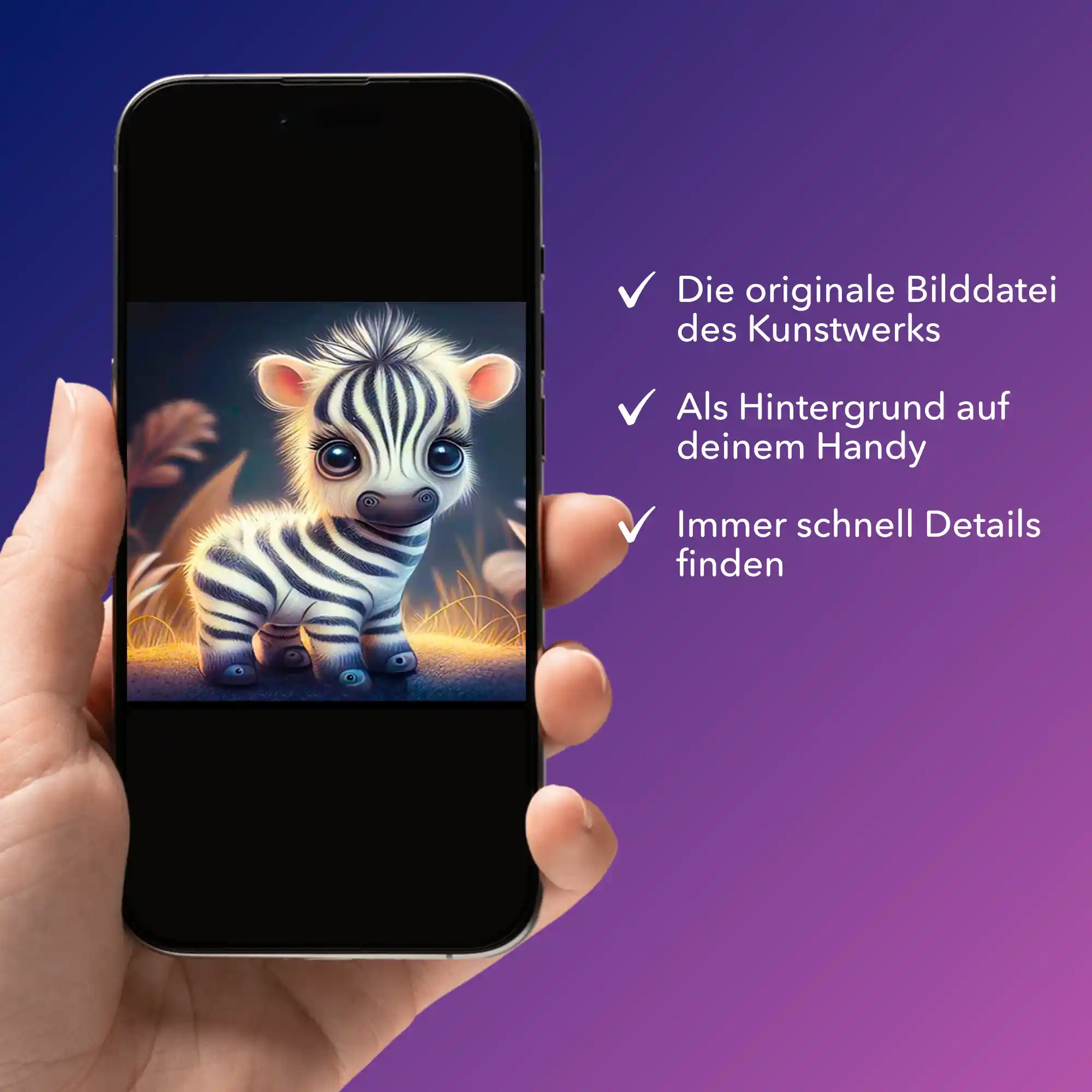 Digitale Bildmappe - Süsses Zebrababy - Image 2