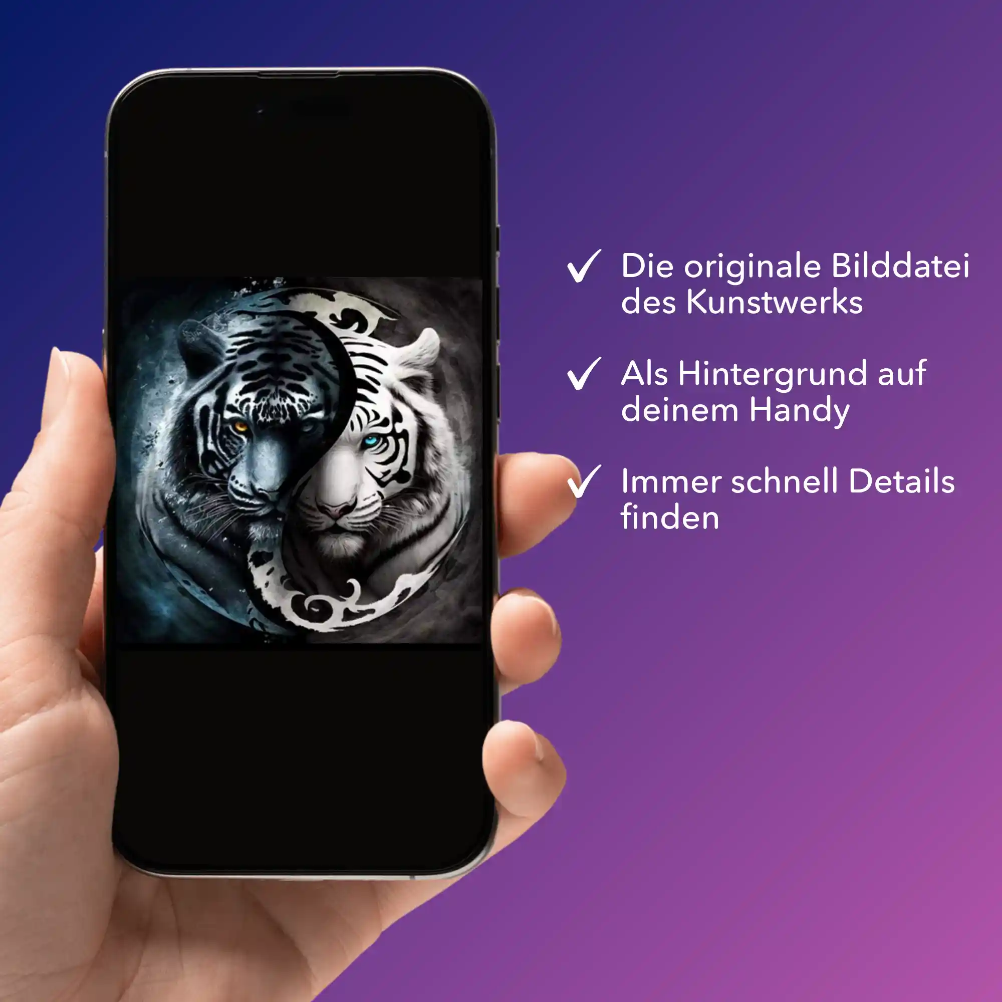 Digitale Bildmappe - Tiger "Ying und Yang" - Image 2