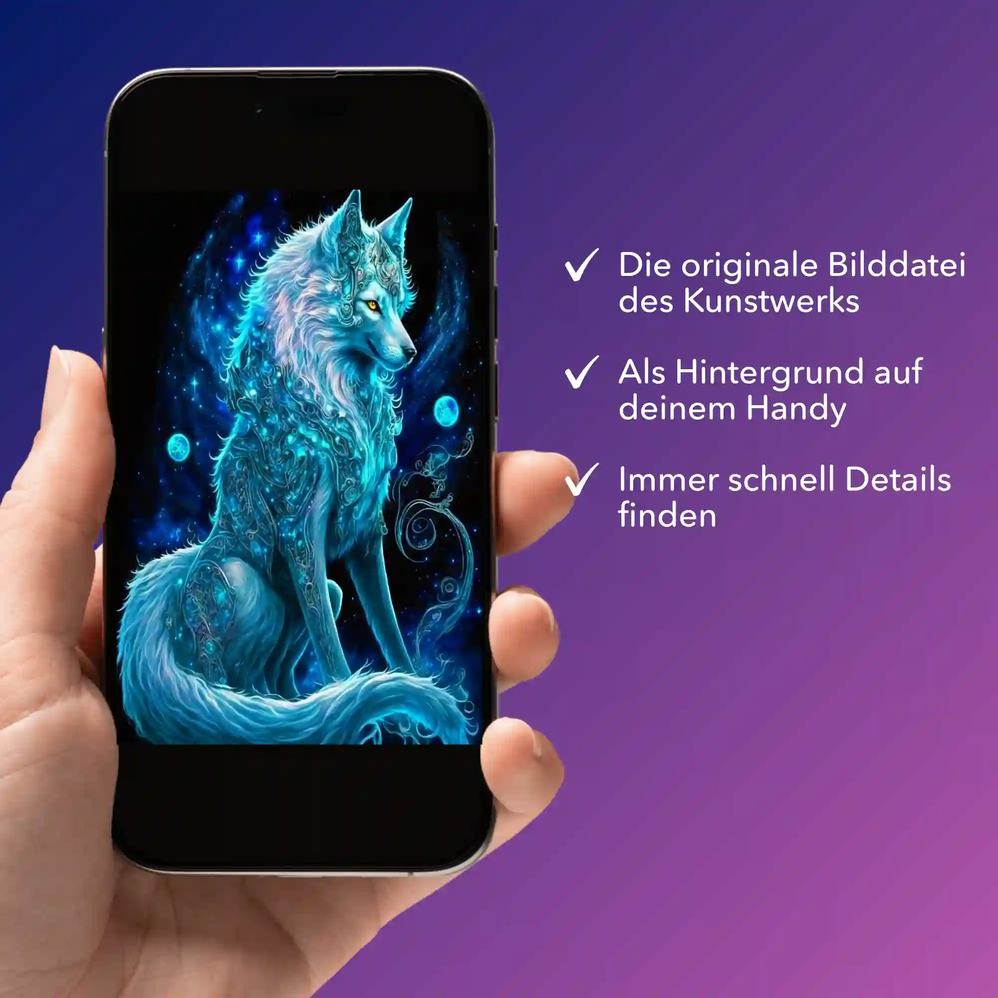 Digitale Bildmappe - Verzauberter Wolf - Image 2
