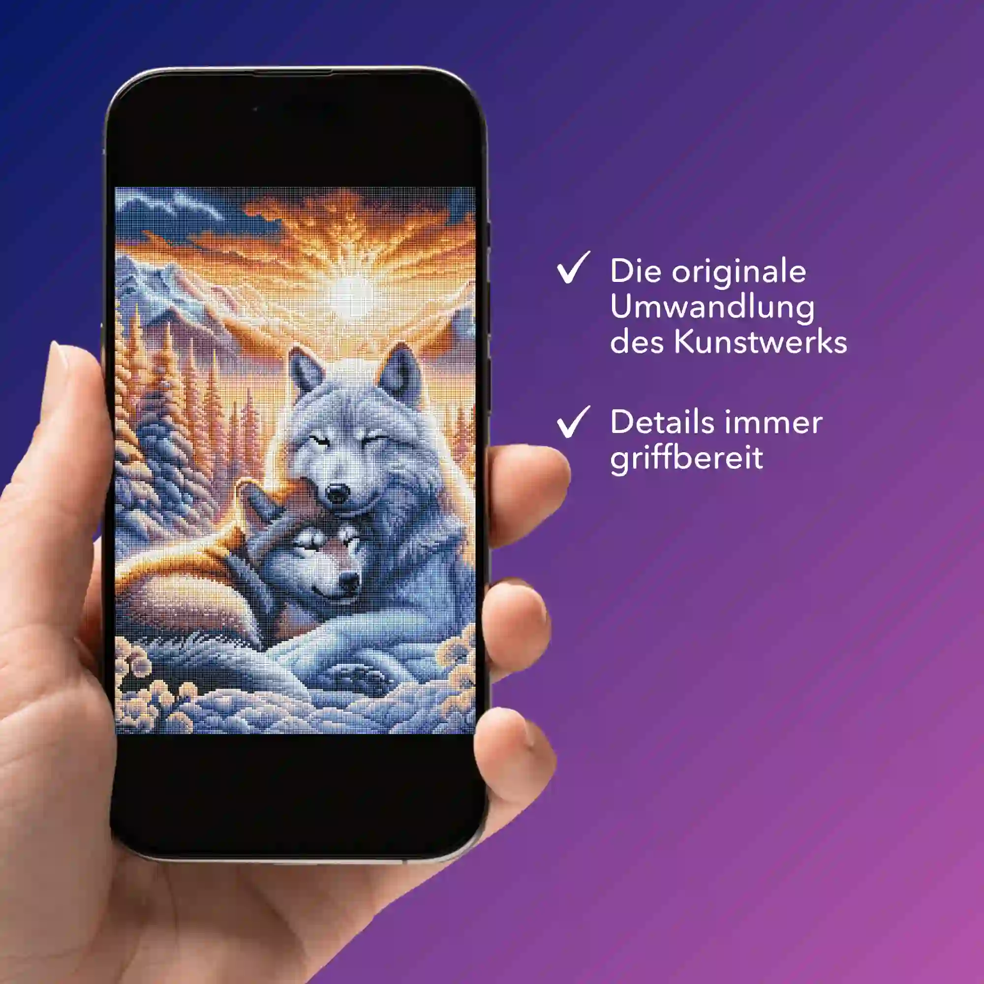 Digitale Bildmappe - Wolfliebe im Sonnenaufgang - Image 3