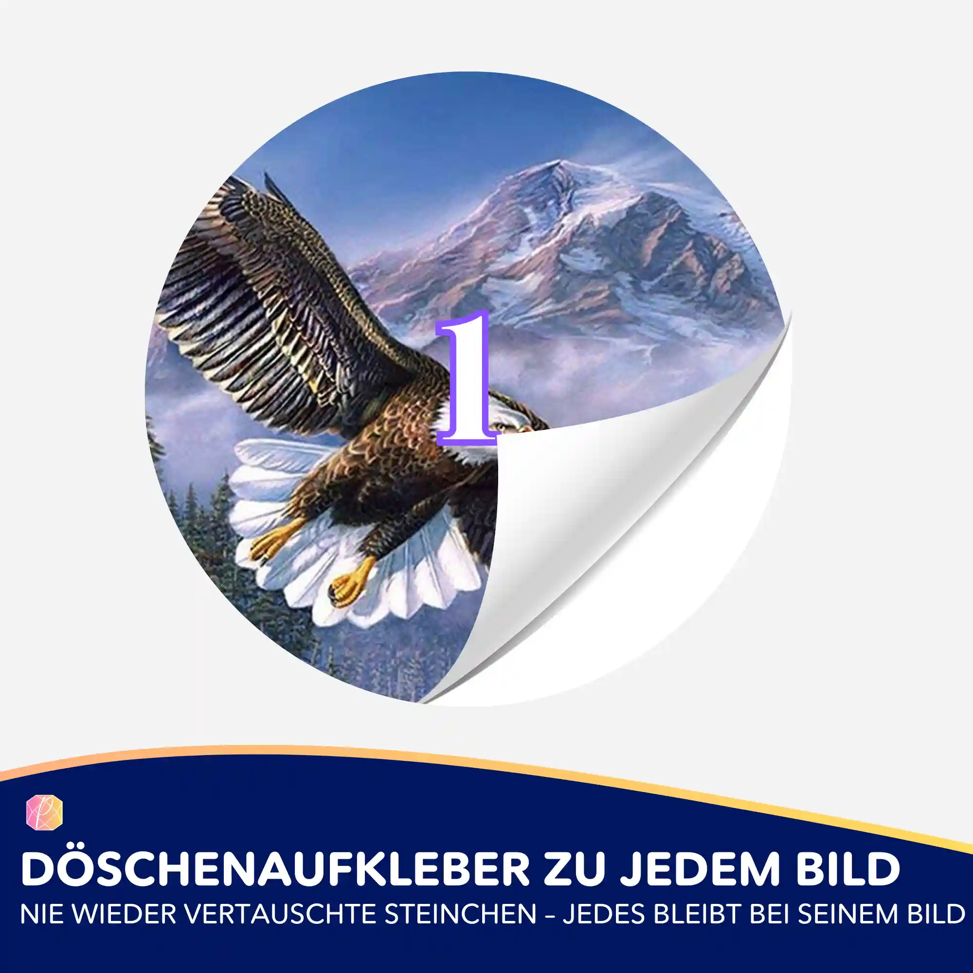 Döschenaufkleber - Adler der Berge - Image 2