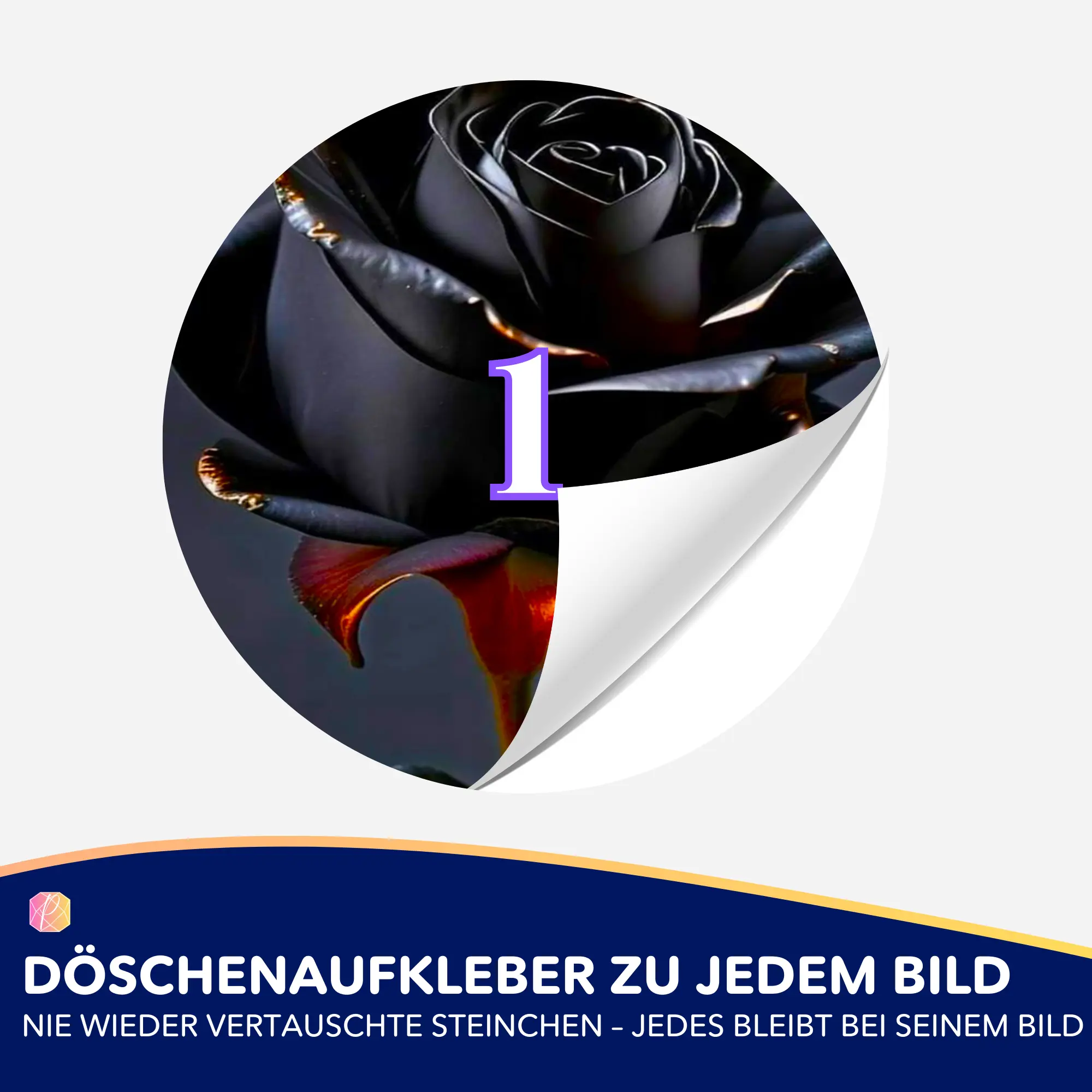 Döschenaufkleber - Black Rose - Image 2