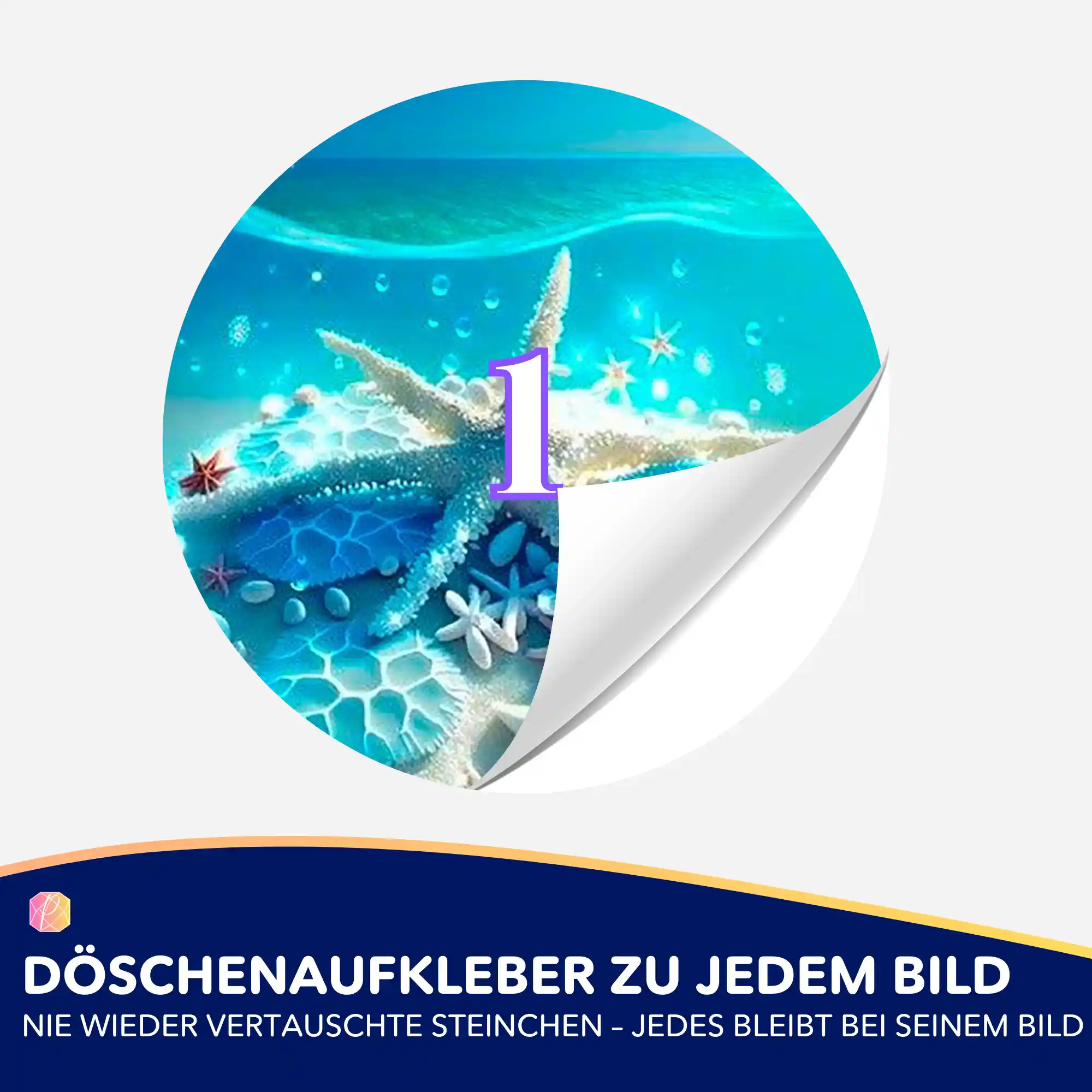 Döschenaufkleber - Blaue Meeressymphonie - Image 2