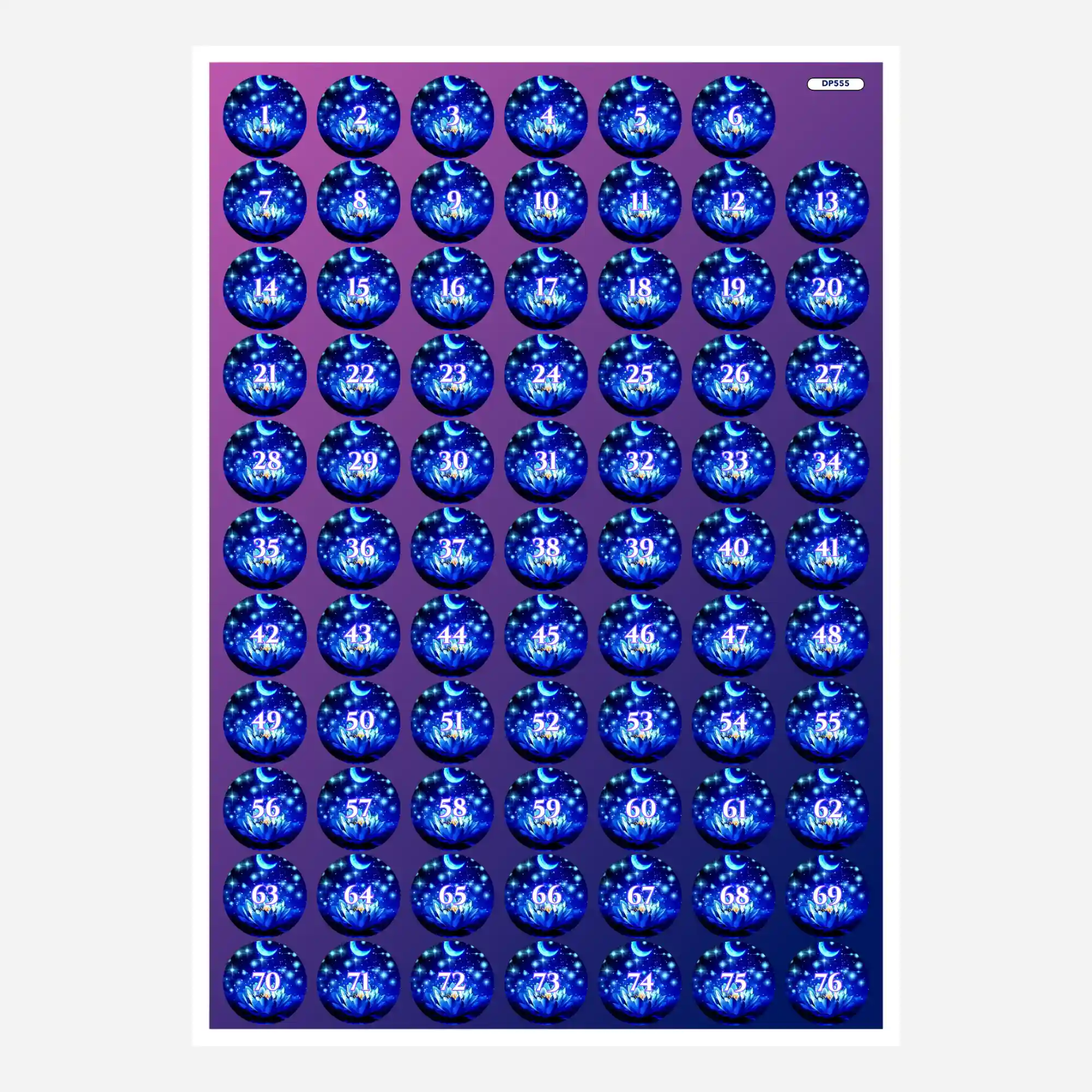 Döschenaufkleber - Blaue Seerose MINI