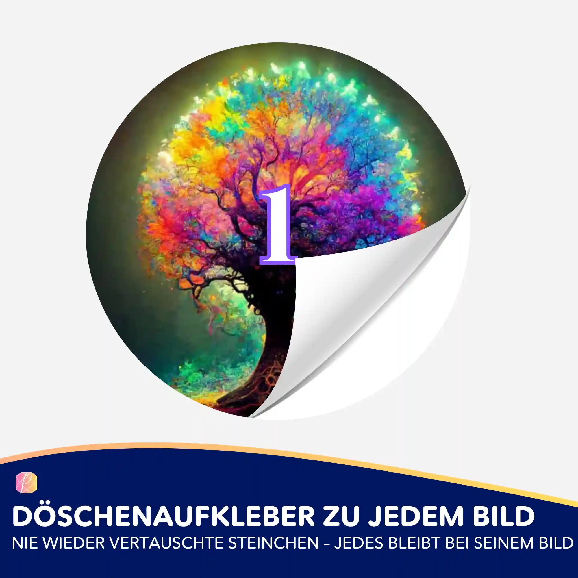 Döschenaufkleber - Colorful lightning Tree - Image 2