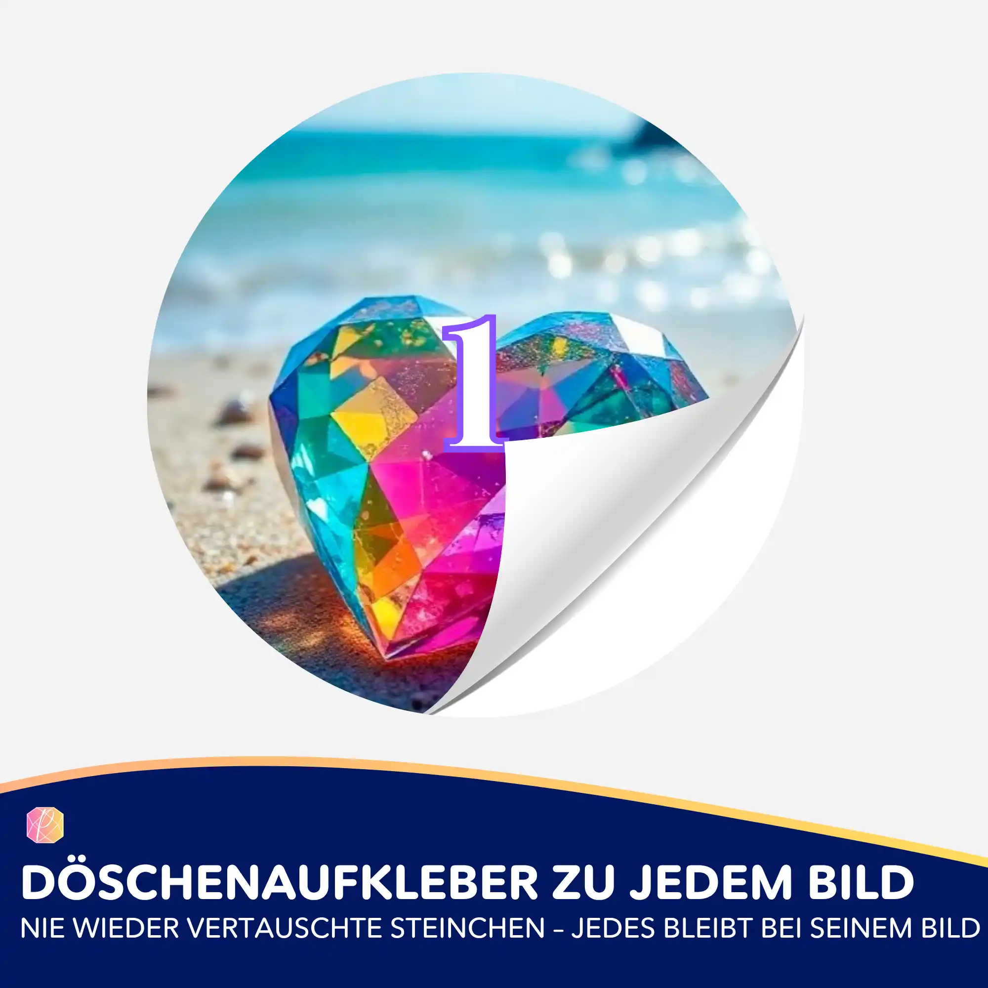 Döschenaufkleber - Crystal Heart - Image 2