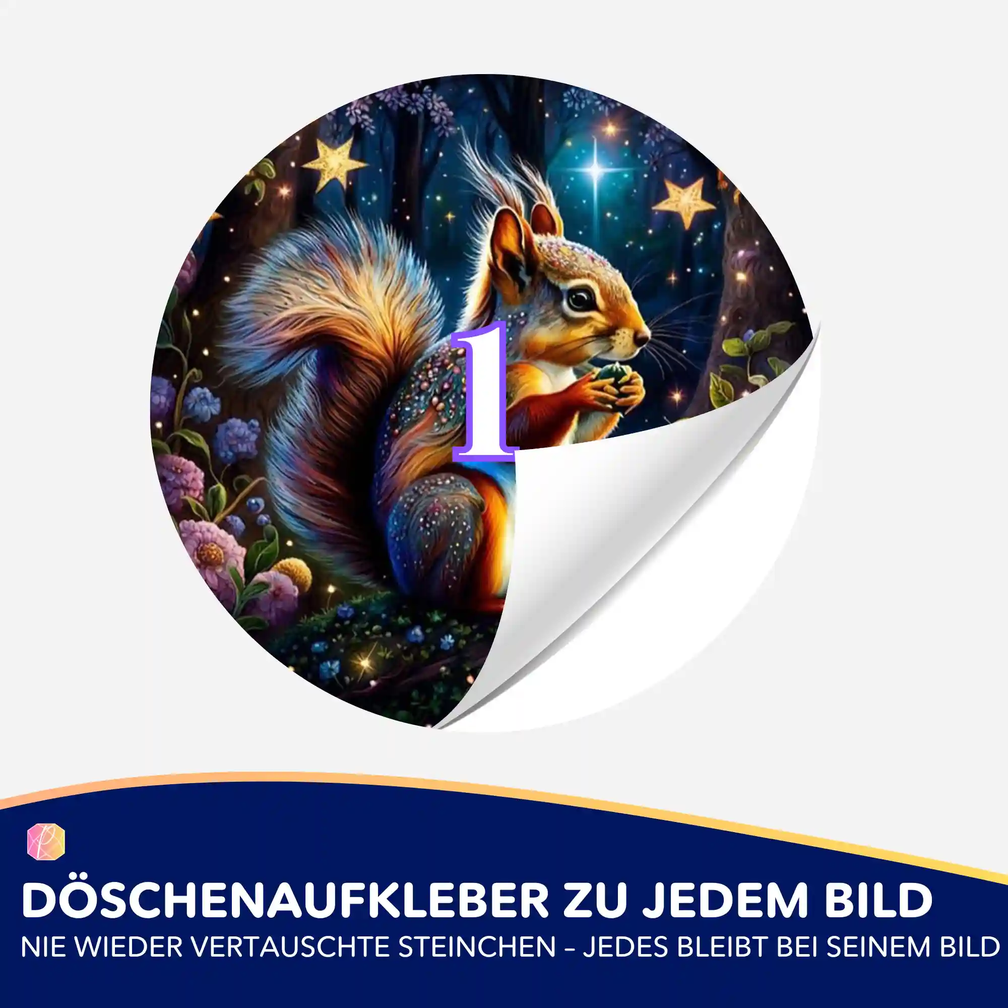 Döschenaufkleber - Eichhörnchen im Zauberwald - Image 2