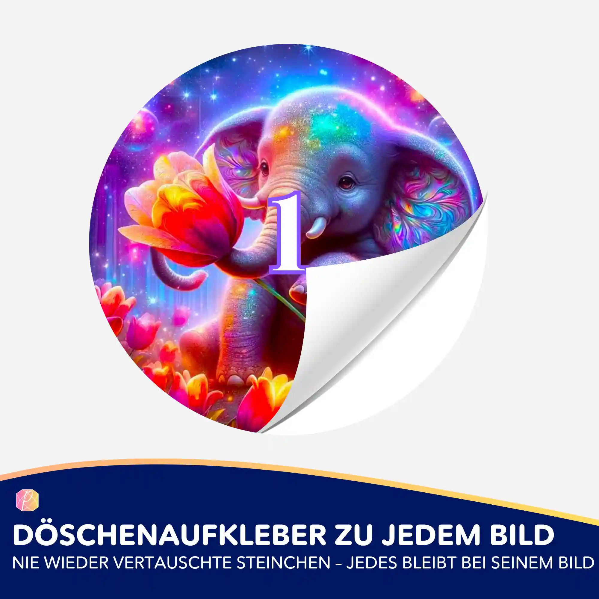 Döschenaufkleber - Elefantenmädchen - Image 2