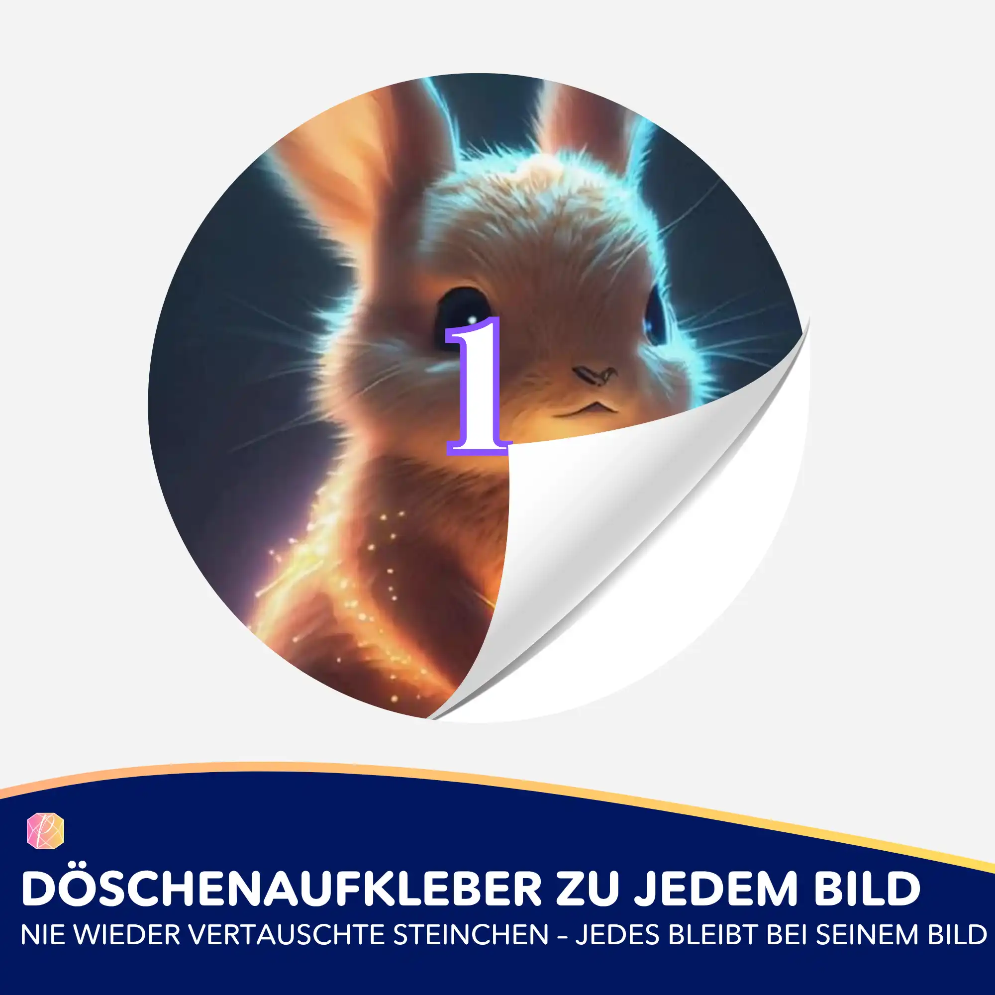 Döschenaufkleber - Funkelhäschen - Image 2
