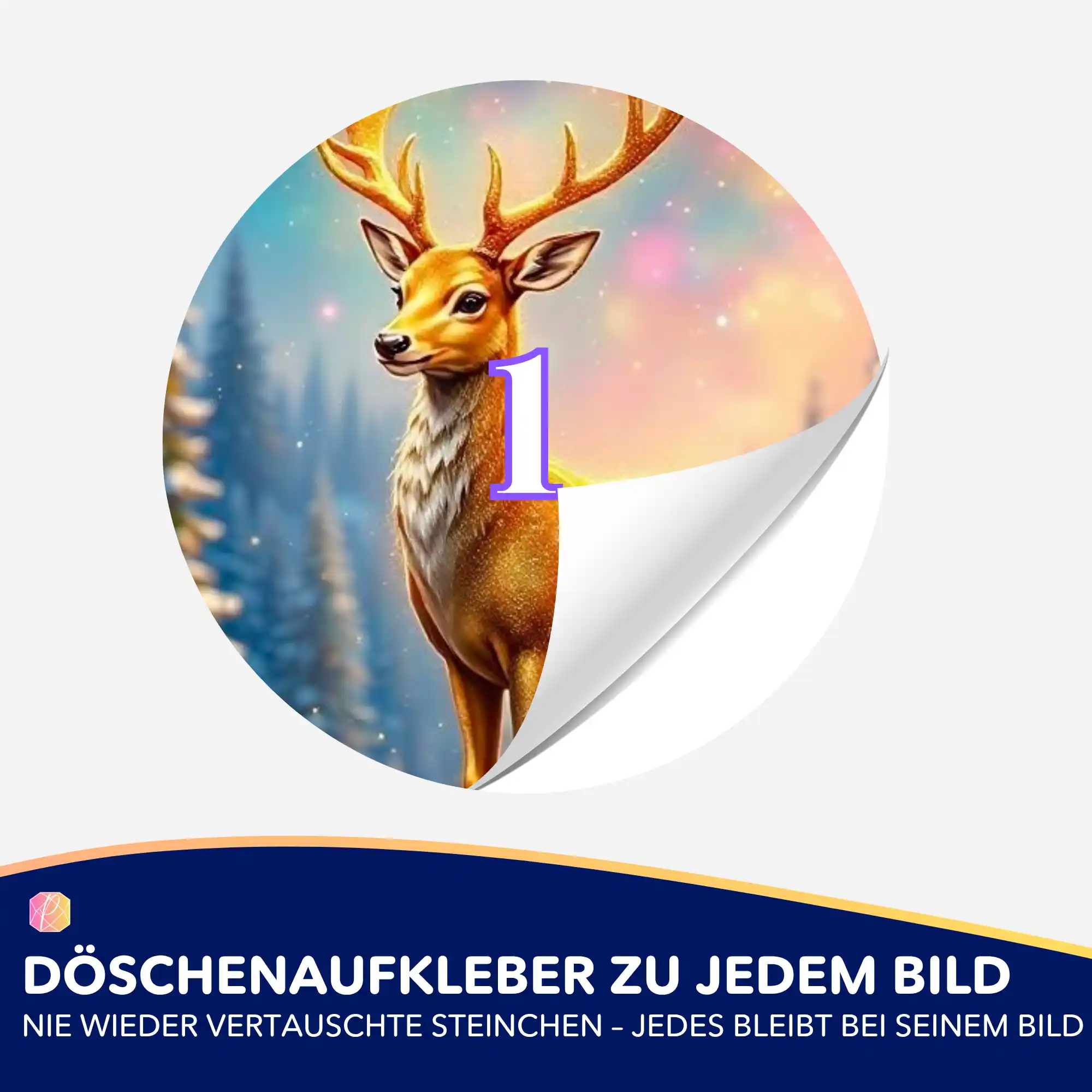 Döschenaufkleber - Golden Hirsch - Image 2