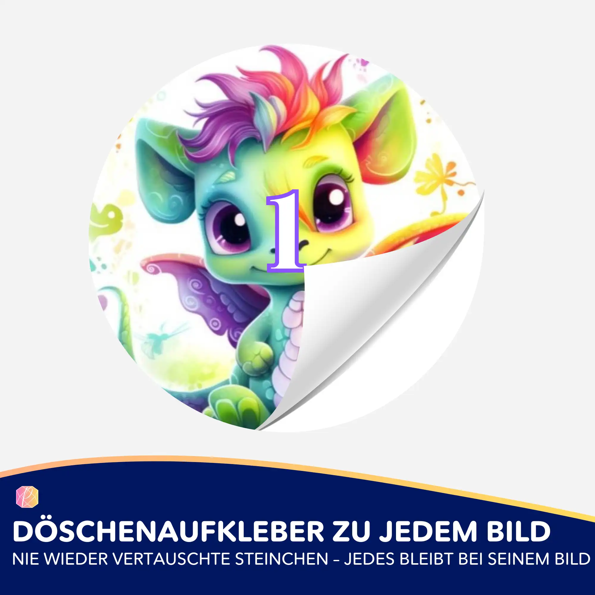 Döschenaufkleber - Happy Dragon - Image 2
